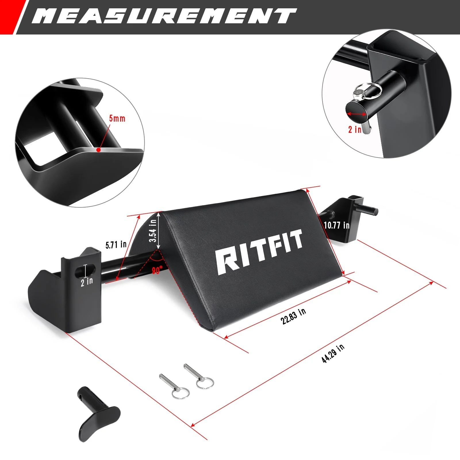 RitFit PAT01 2-In-1 Hip Thrust and Bicep Curl Attachment Only for P3 - Image 3