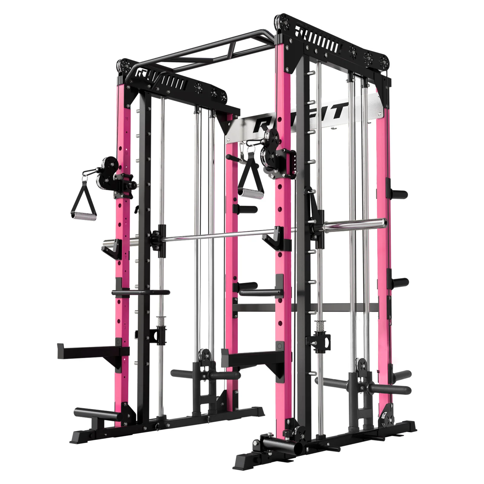 RitFit M1 PRO Multi-Functional Smith Machine with Cable Crossover System and Squat Rack for Home Gym - Image 22