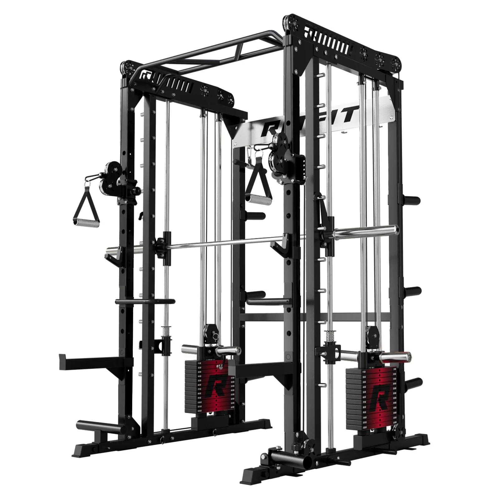 RitFit M1 PRO Multi-Functional Smith Machine with Cable Crossover System and Squat Rack for Home Gym - Image 26
