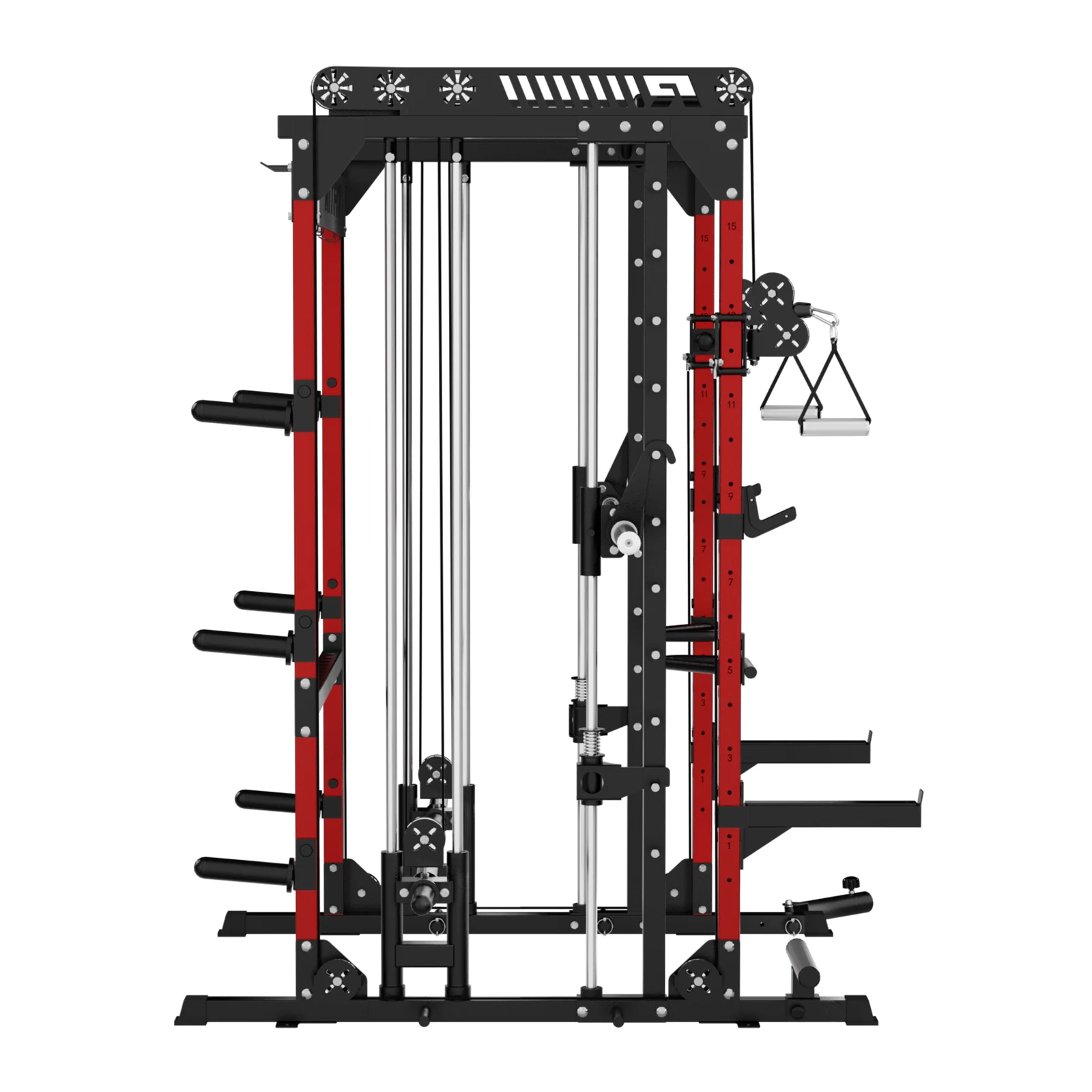 RitFit M1 PRO Multi-Functional Smith Machine with Cable Crossover System and Squat Rack for Home Gym - Image 3