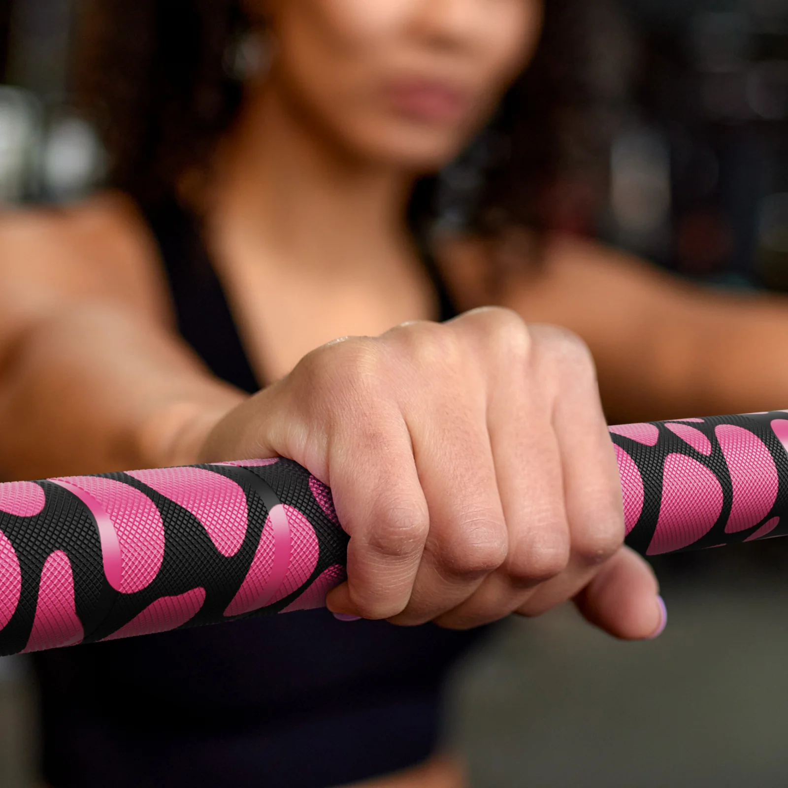 RitFit 15kg Pink Leopard Olympic Training Barbell - Image 9