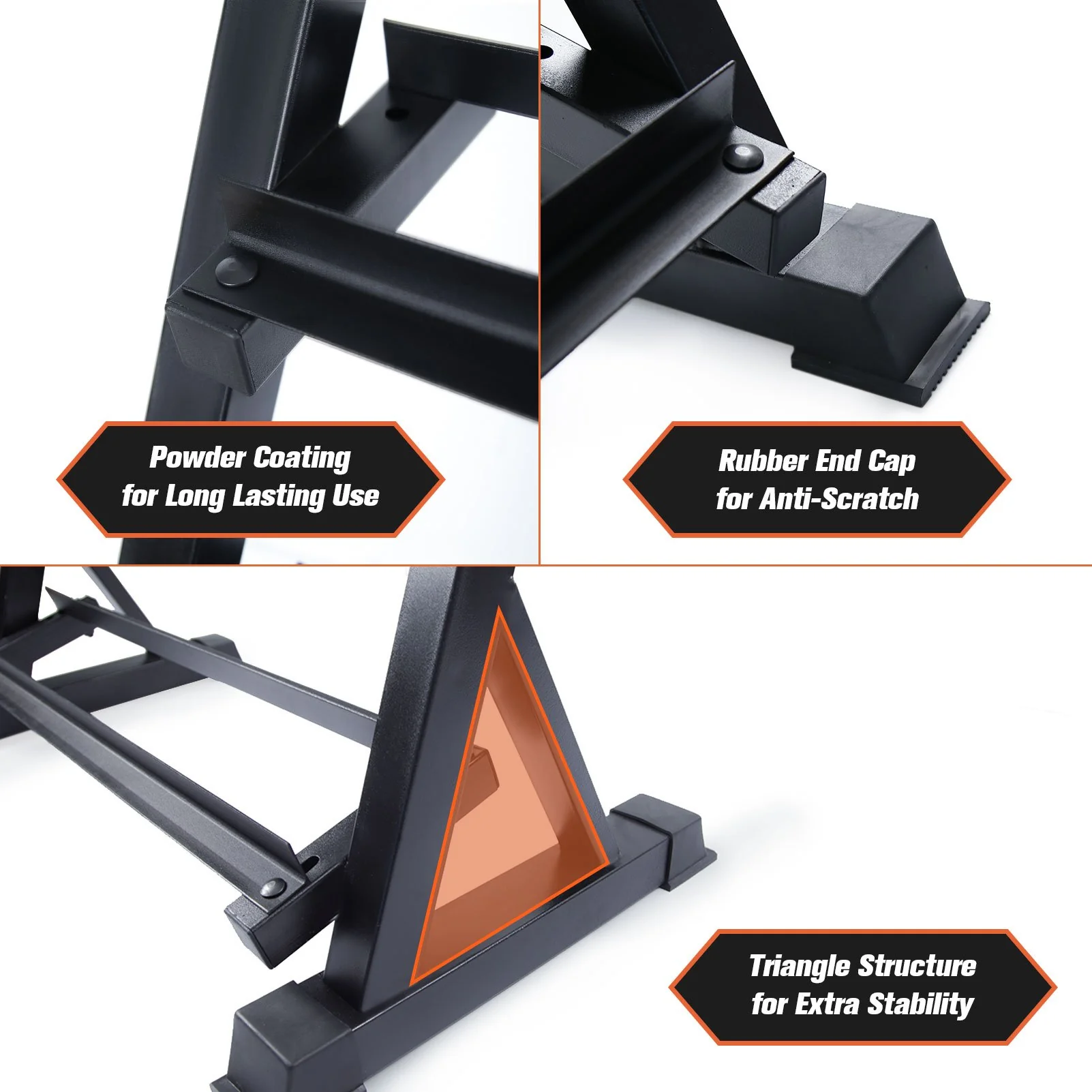 RitFit 3-Tier Dumbbell Weight Rack for Home Gym - Image 6