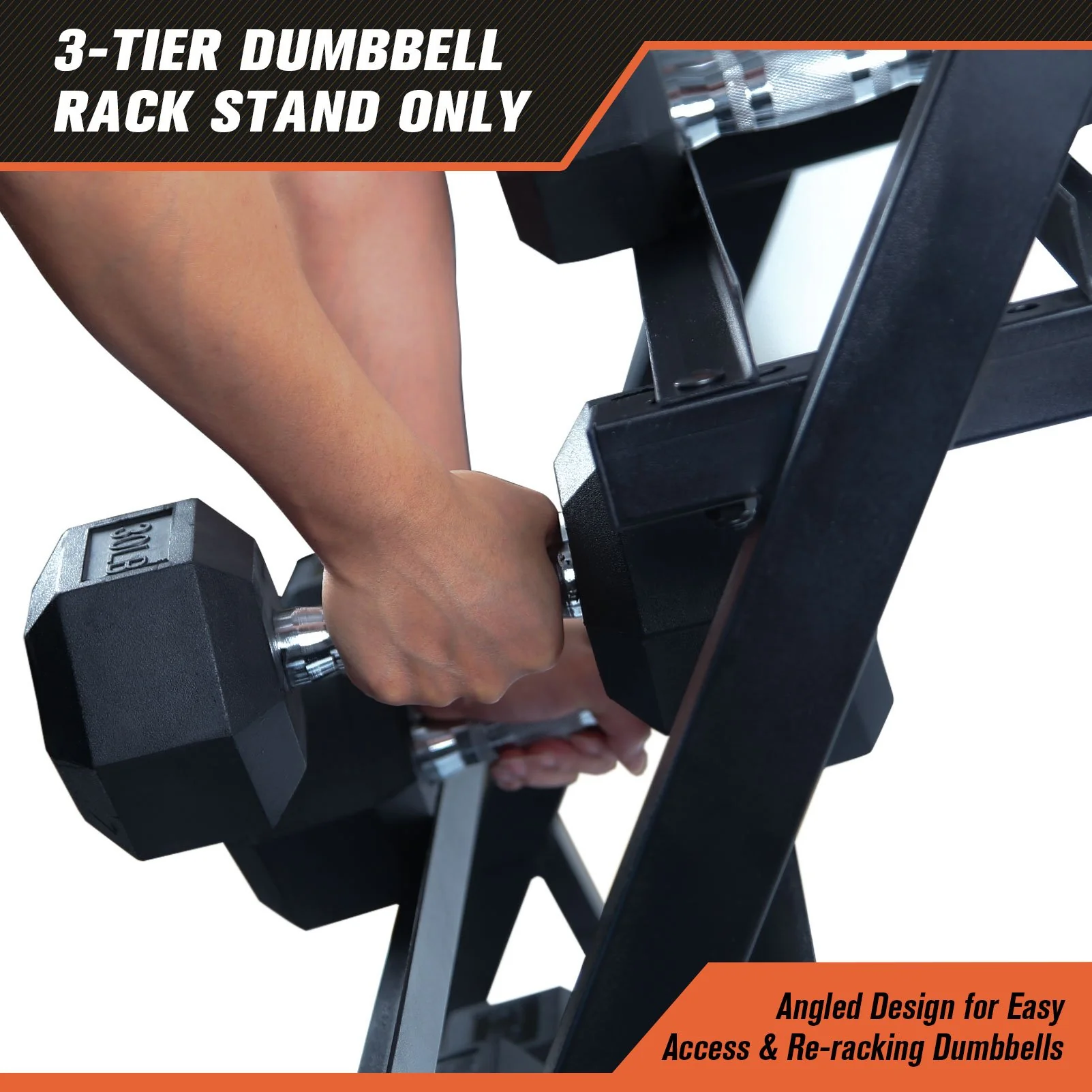 RitFit 3-Tier Dumbbell Weight Rack for Home Gym - Image 7