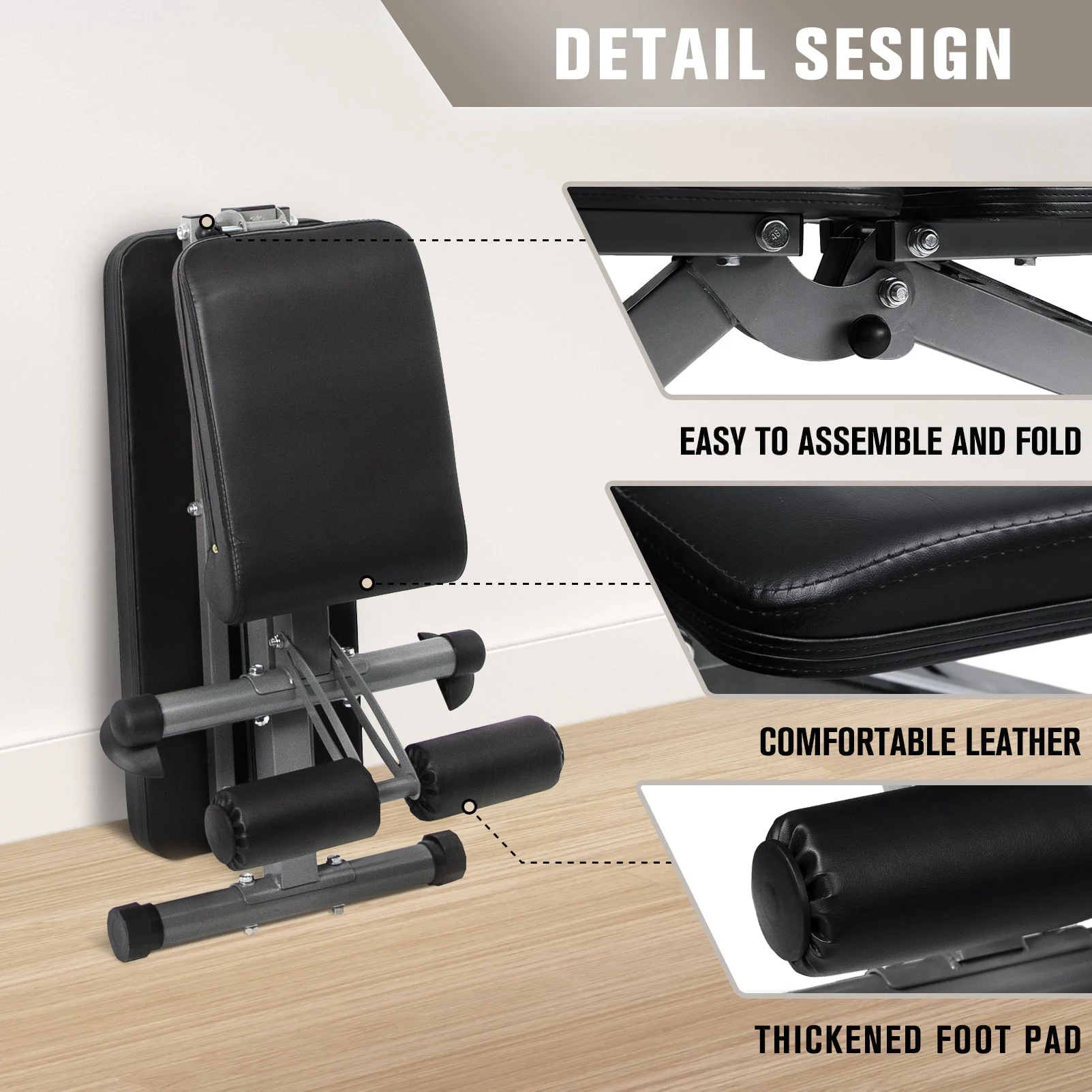 RitFit PWB01 Adjustable Foldable Weight Bench - Image 3