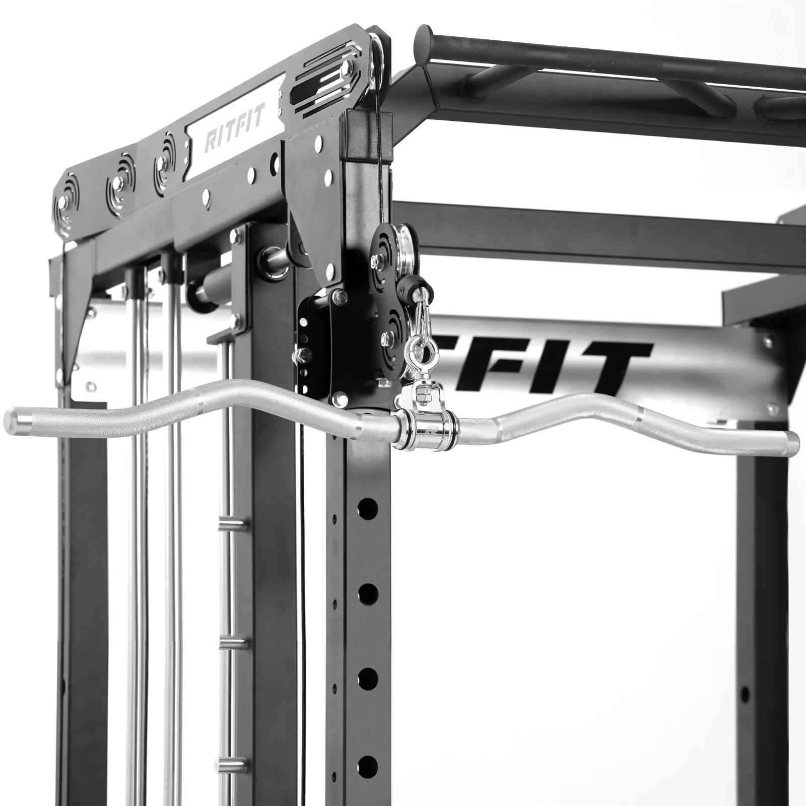 RitFit Aluminum Alloy Handle Set Long W-Shaped and Short Straight Bar for Cable Machine - Image 10