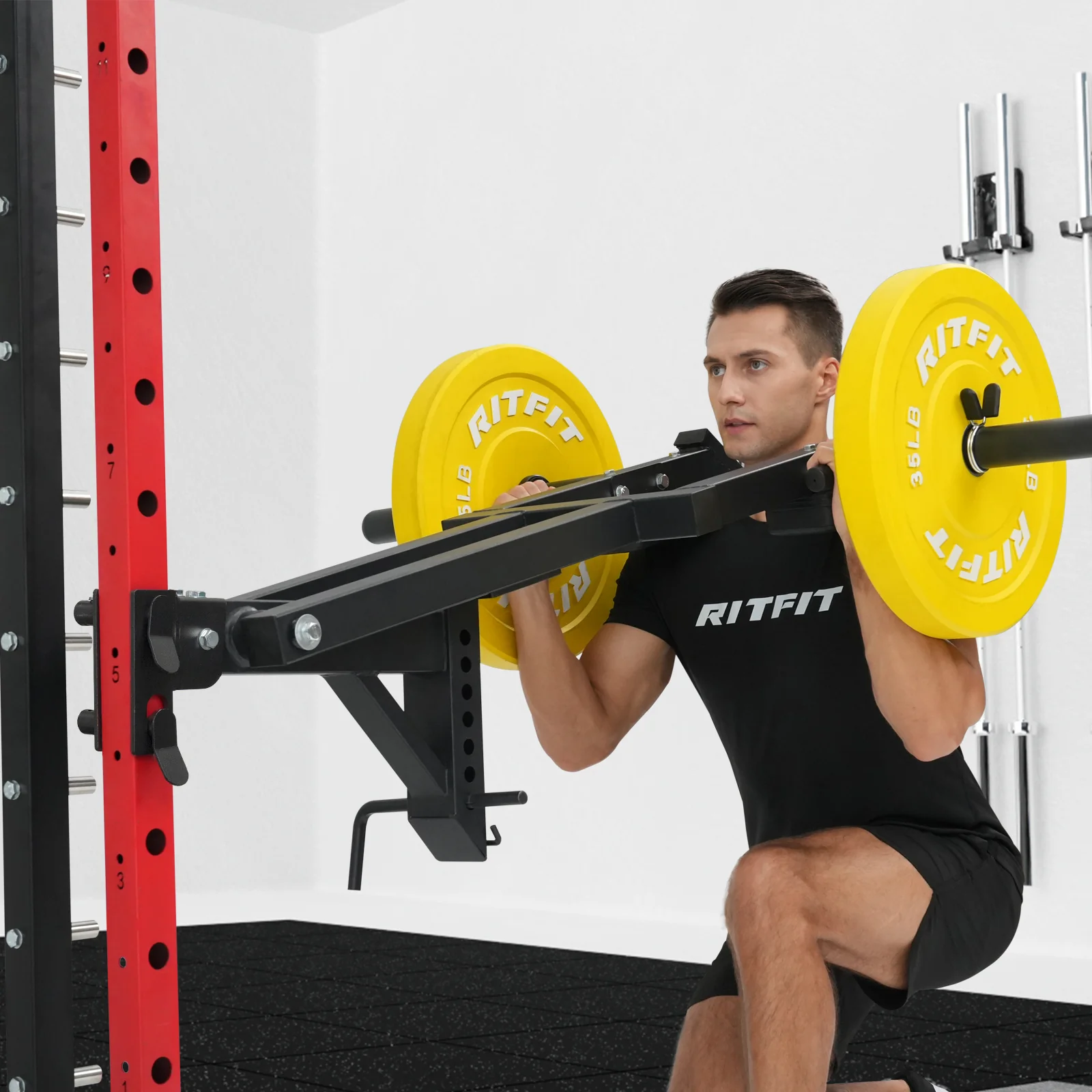 RitFit AT02A Hack Squat Rack Attachment for 2"X2", 2"X3", 3"X3" Rack - Image 10