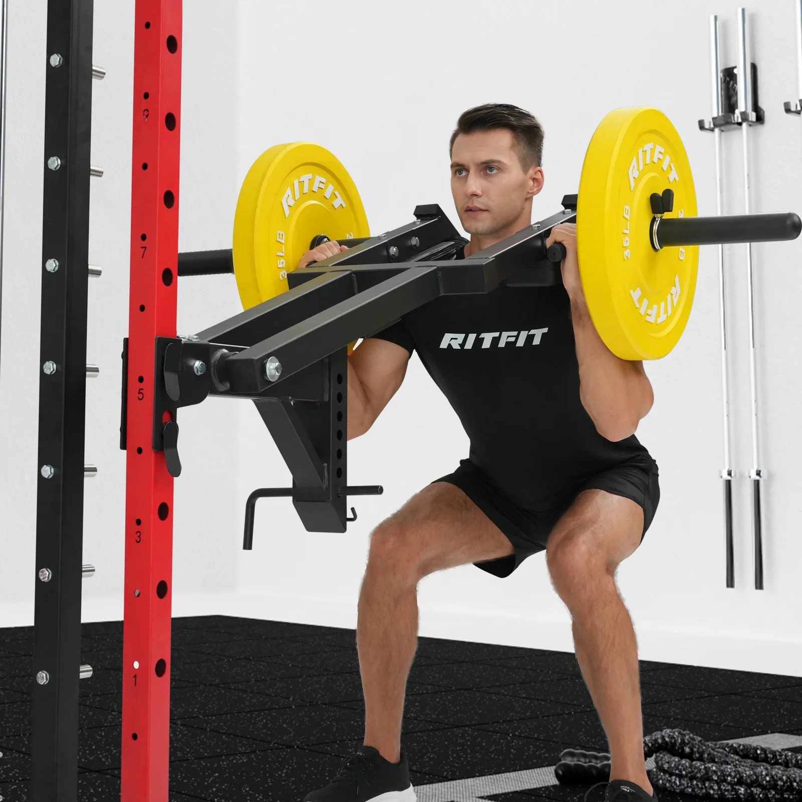 RitFit AT02A Hack Squat Rack Attachment for 2"X2", 2"X3", 3"X3" Rack - Image 9