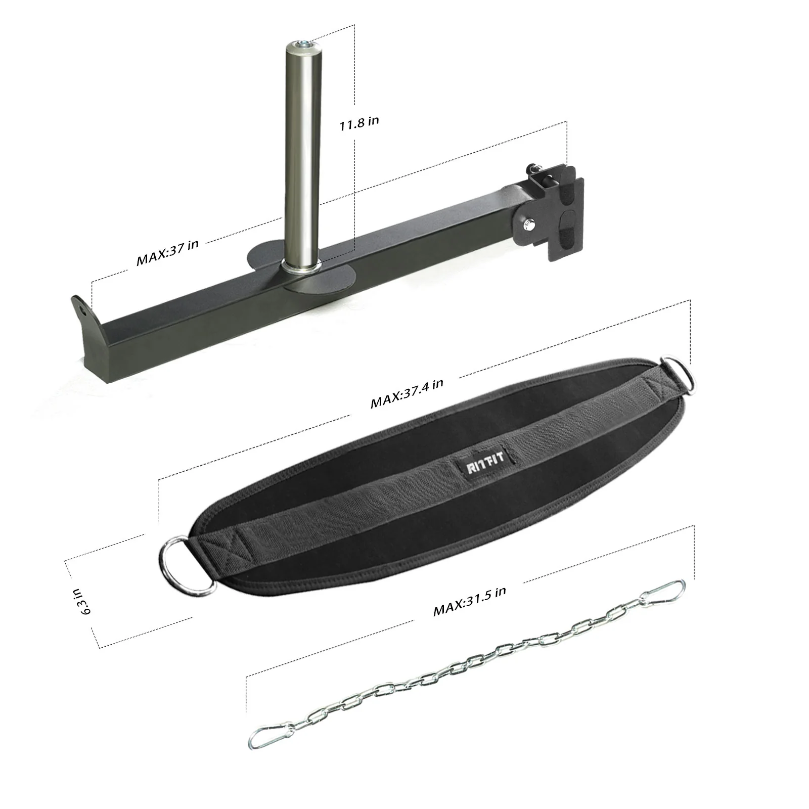 RitFit AT03 Belt Squat Attachment for 2"X2", 2"X3", 3"X3" Rack - Image 3
