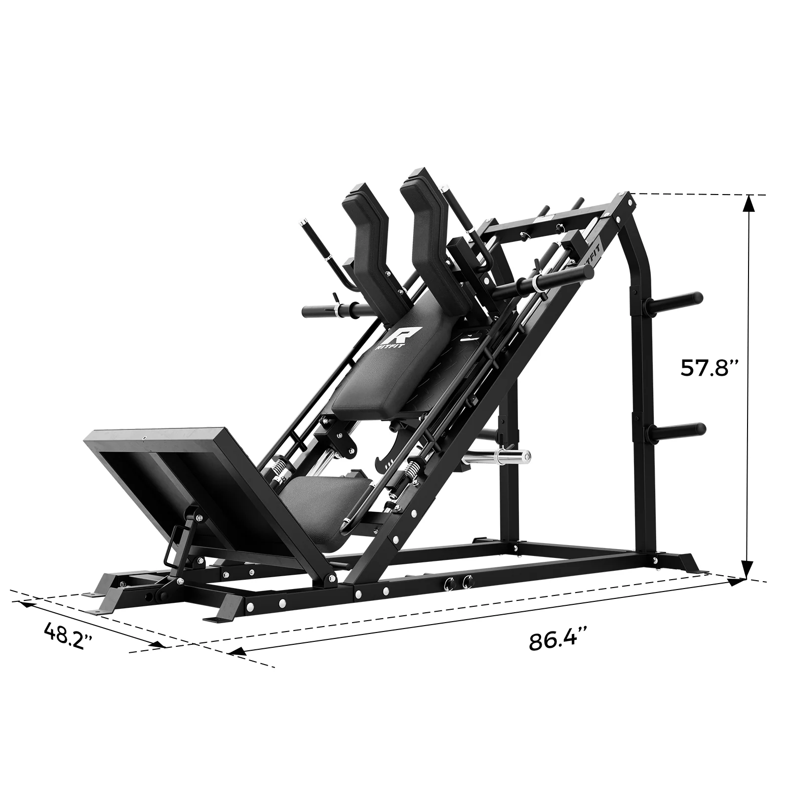 RitFit GAZELLE PRO 3-In-1 Leg Press and Hack Squat Machine - Image 6