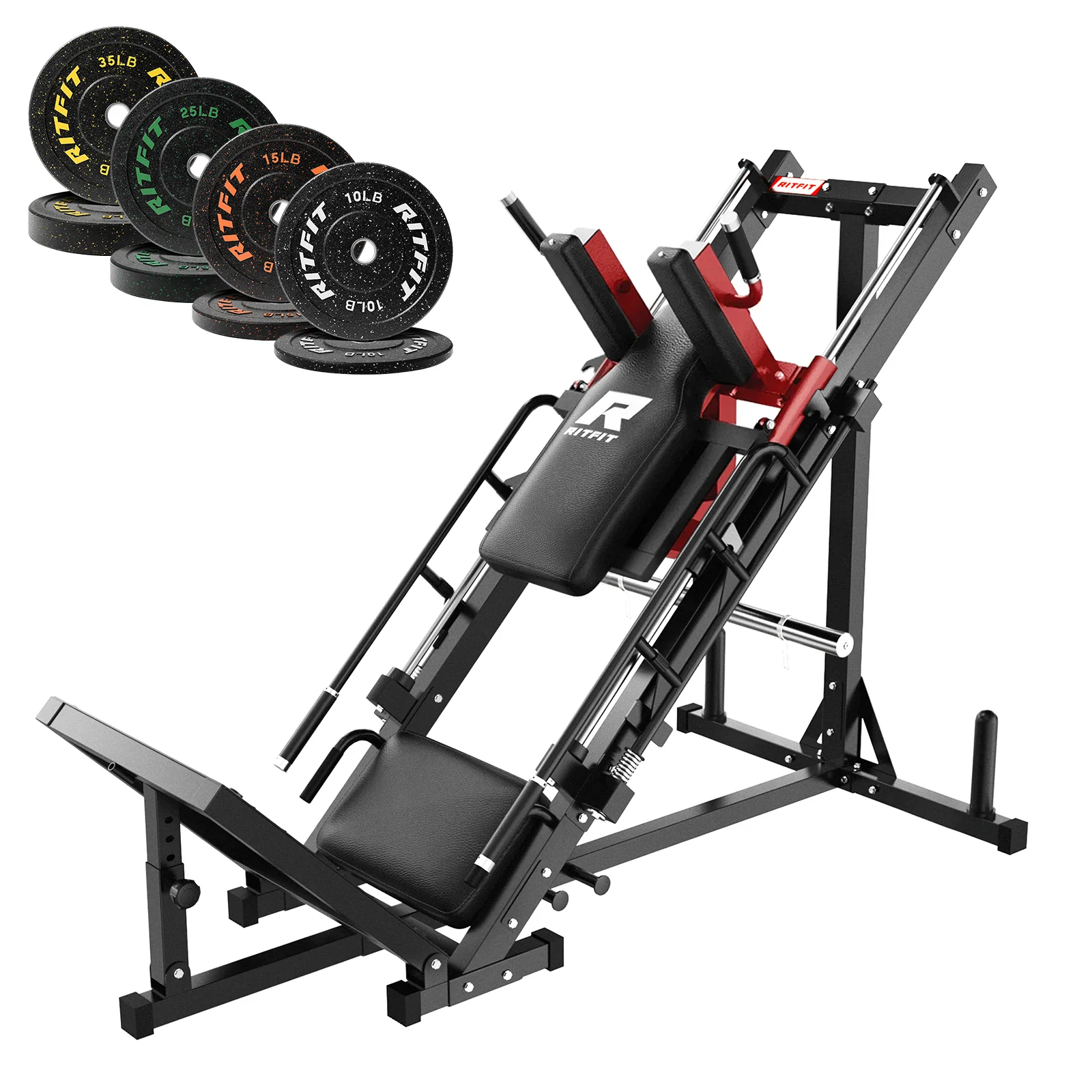 RitFit BLP01 Full Leg Workout Package 3-In-1 Leg Press, Hack Squat, and Calf Raise Set - Image 10