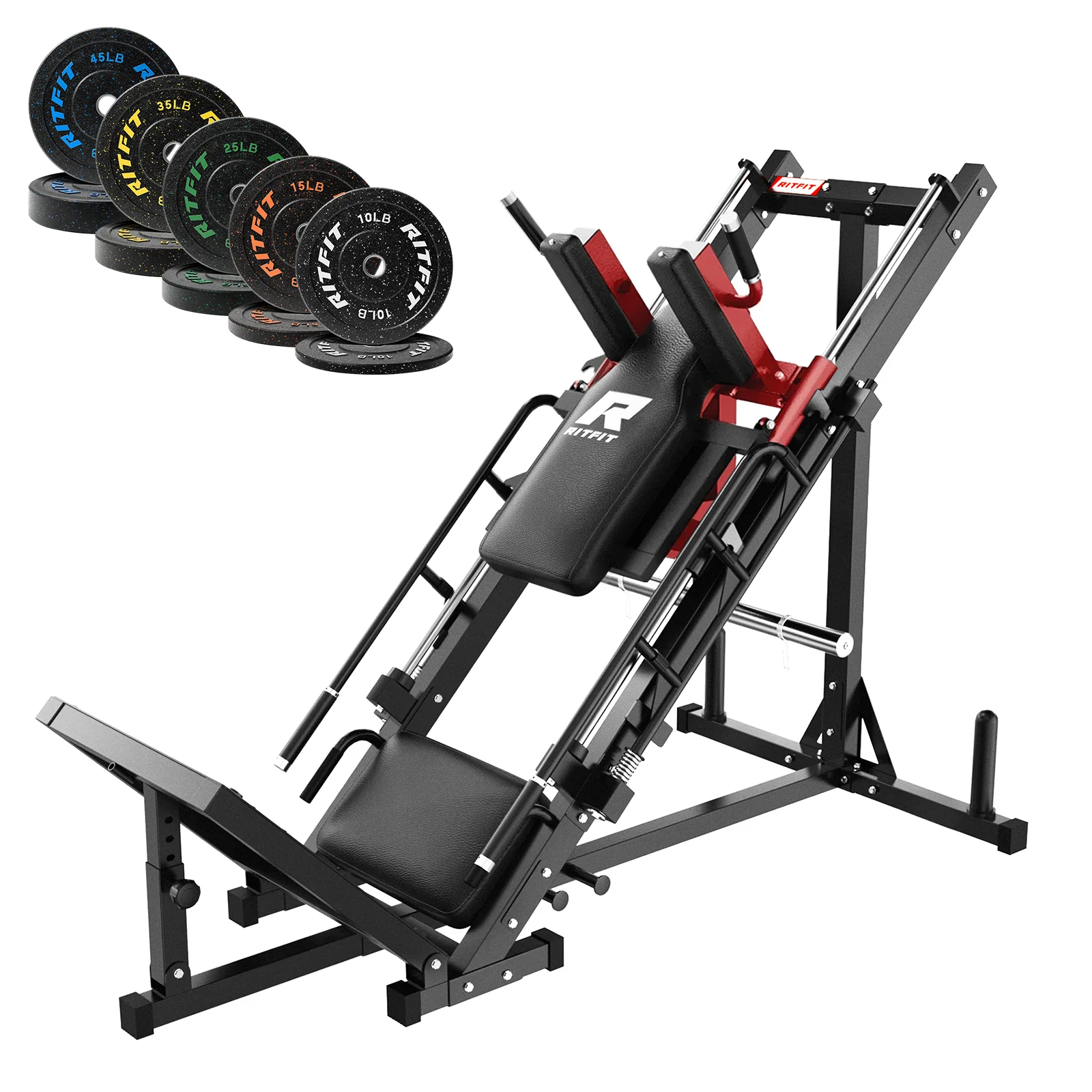 RitFit BLP01 Full Leg Workout Package 3-In-1 Leg Press, Hack Squat, and Calf Raise Set - Image 12