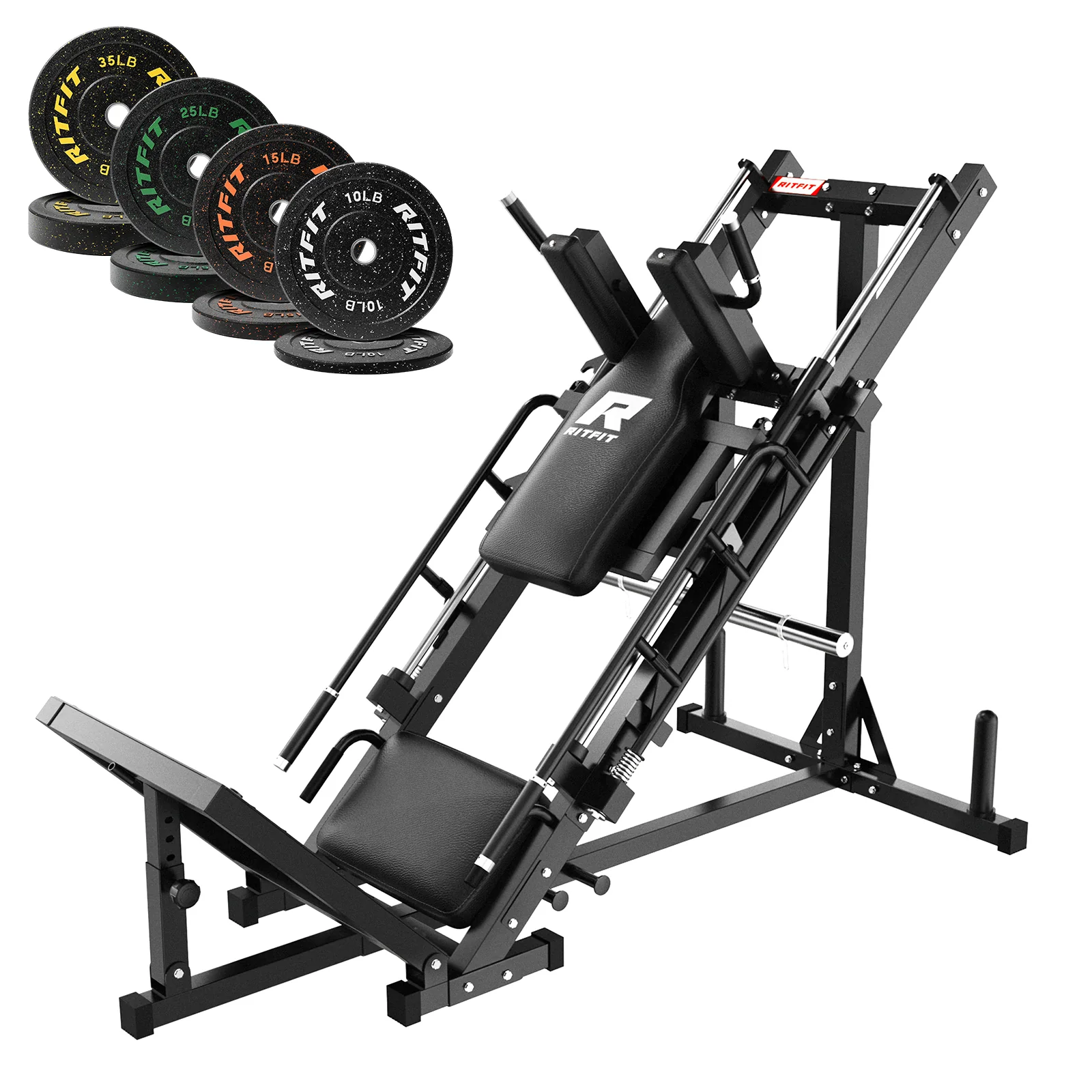RitFit BLP01 Full Leg Workout Package 3-In-1 Leg Press, Hack Squat, and Calf Raise Set - Image 8