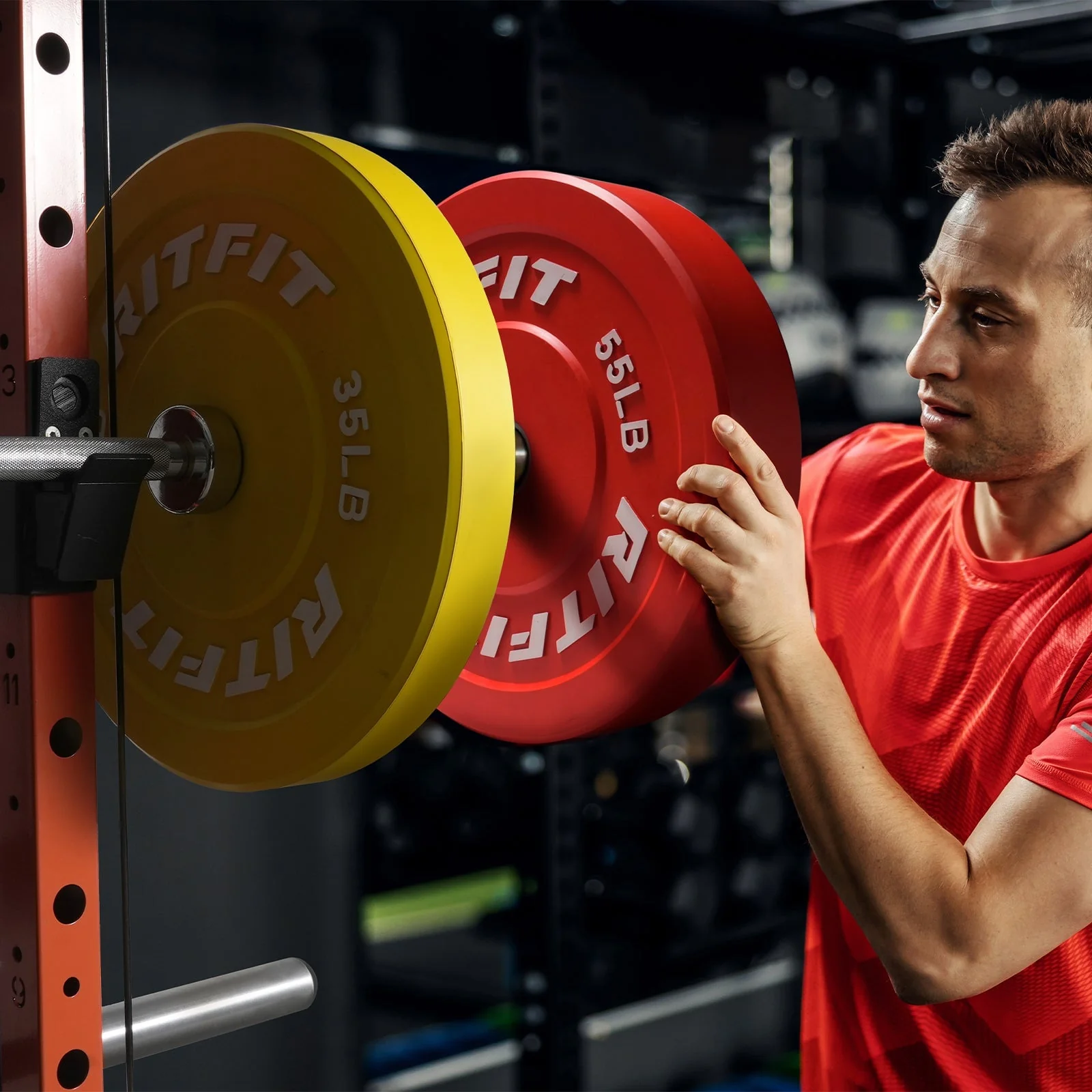 RitFit Color Olympic Bumper Weight Plates - 2-Inch - Image 10