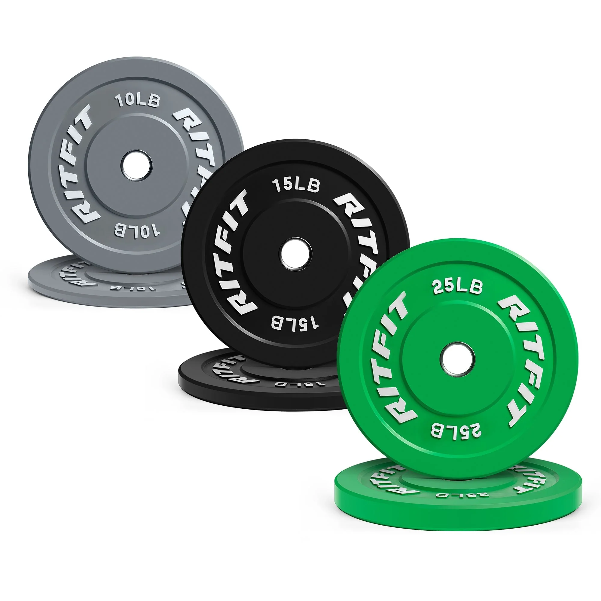 RitFit Color Olympic Bumper Weight Plates - 2-Inch - Image 12