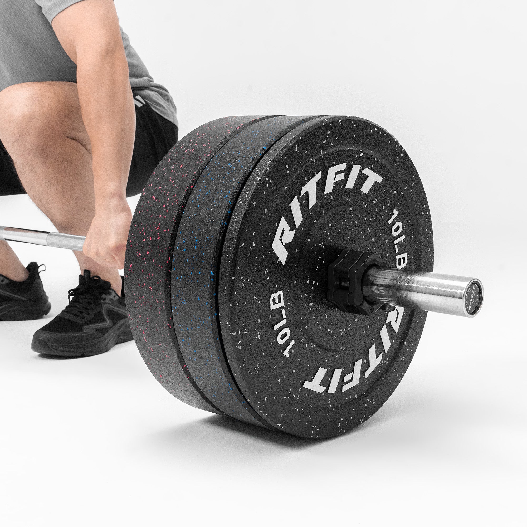 RitFit Fleck Olympic Bumper Weight Plates - 2-Inch - Image 13