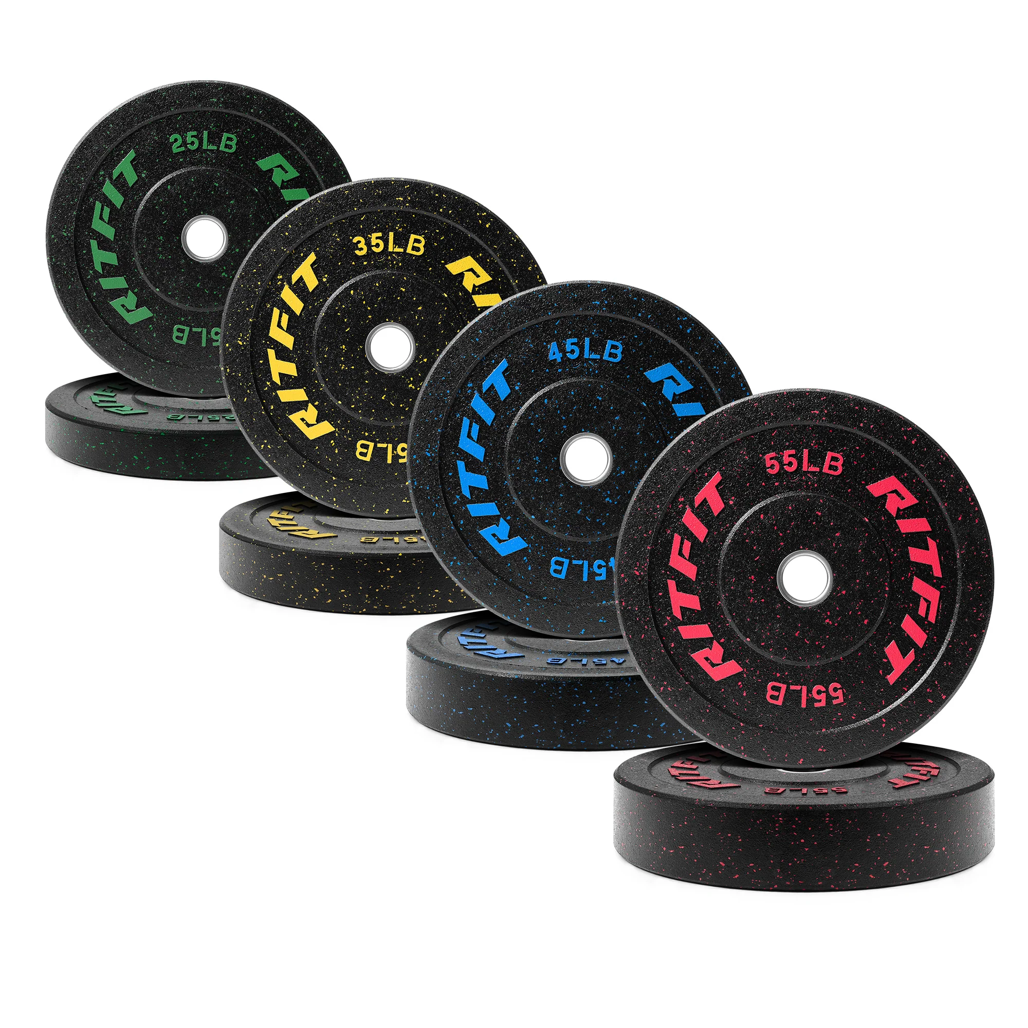 RitFit Fleck Olympic Bumper Weight Plates - 2-Inch - Image 23