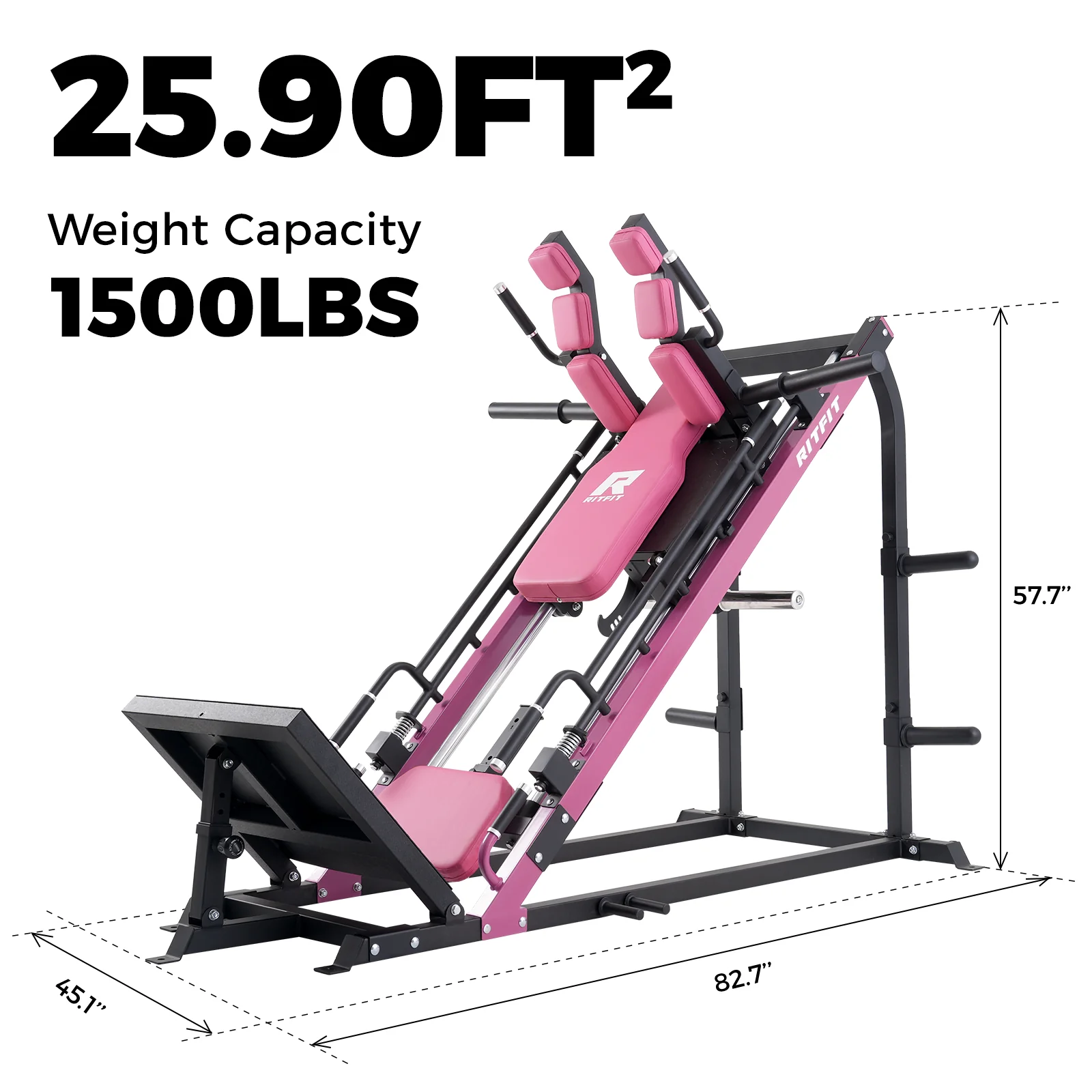 RitFit GAZELLE 3-in-1 Leg Press Hack Squat Machine for Home Gym - Image 2