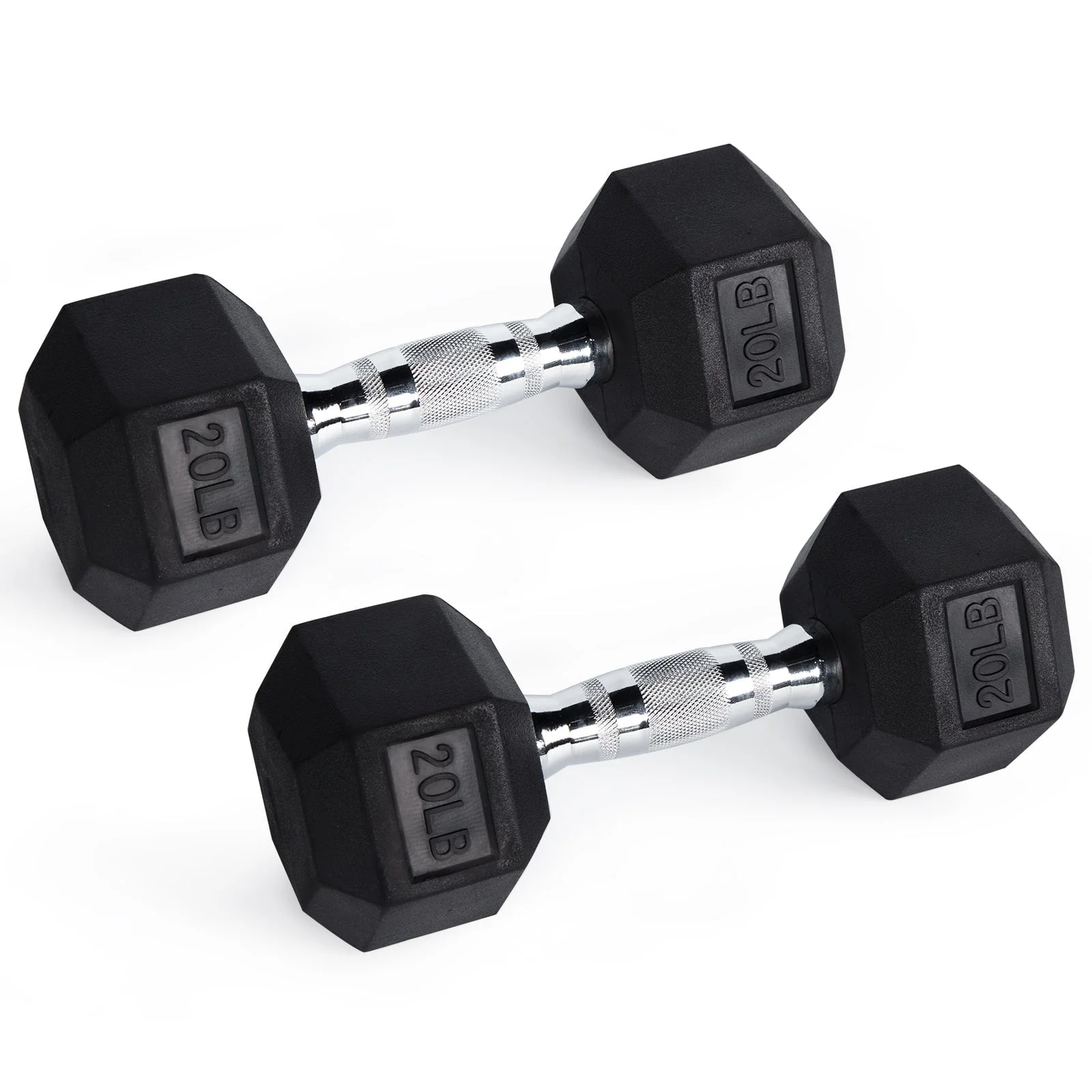 RitFit Rubber Hex Dumbbells Pairs and Sets - Image 13