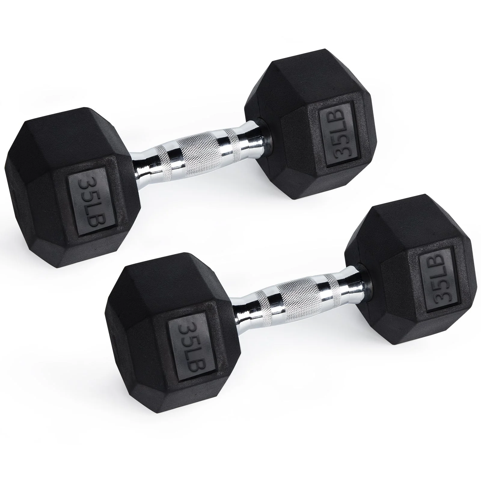 RitFit Rubber Hex Dumbbells Pairs and Sets - Image 16