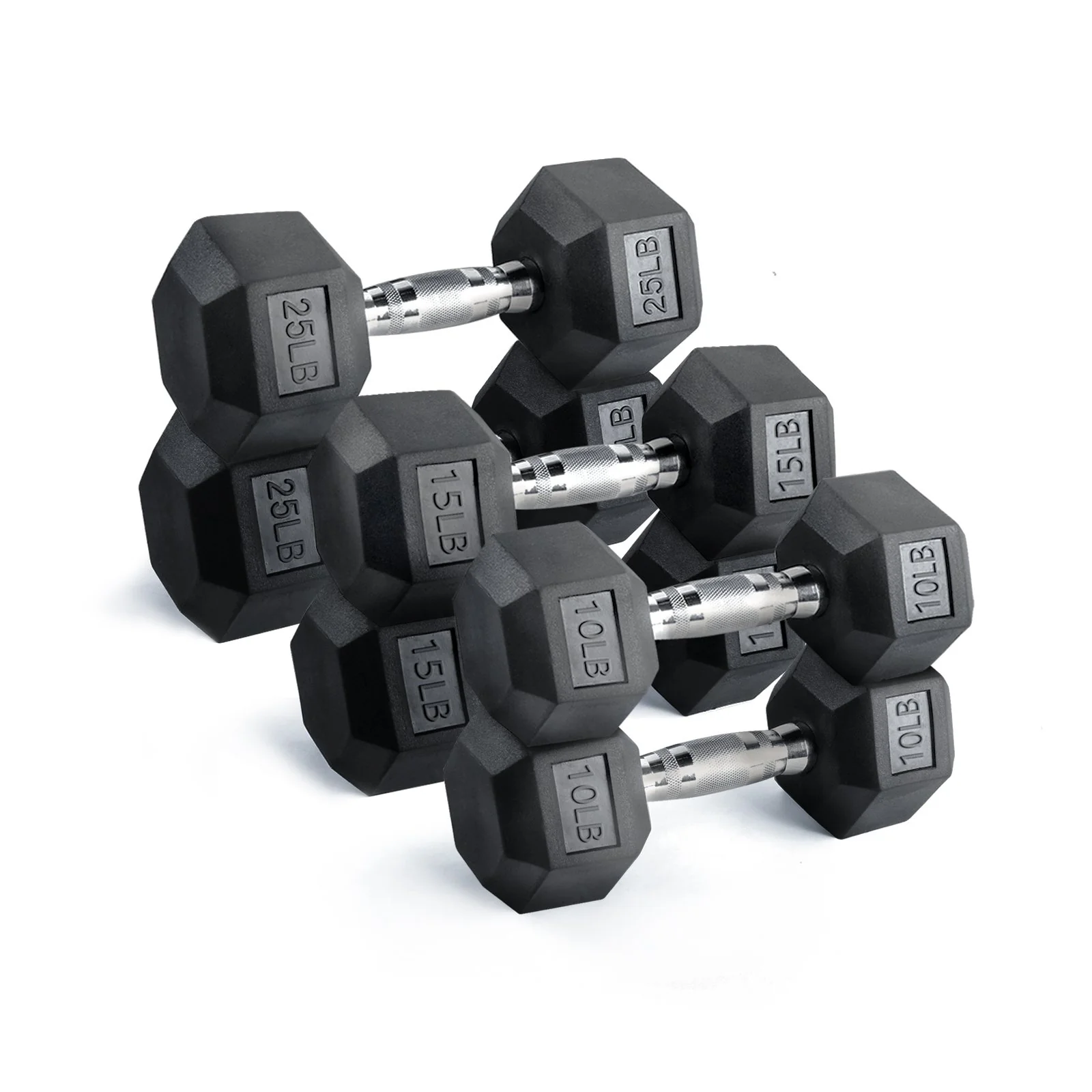 RitFit Rubber Hex Dumbbells Pairs and Sets - Image 22