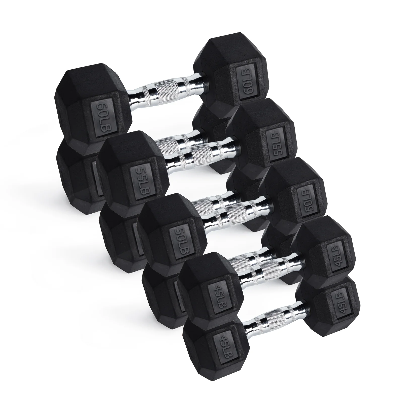 RitFit Rubber Hex Dumbbells Pairs and Sets - Image 25