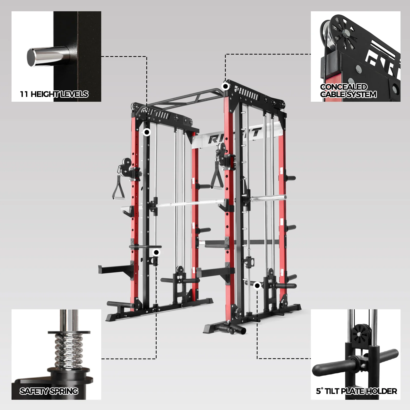RitFit M1 PRO Smith Machine Home Gym Package Comprehensive All-In-One Workout System - Image 7