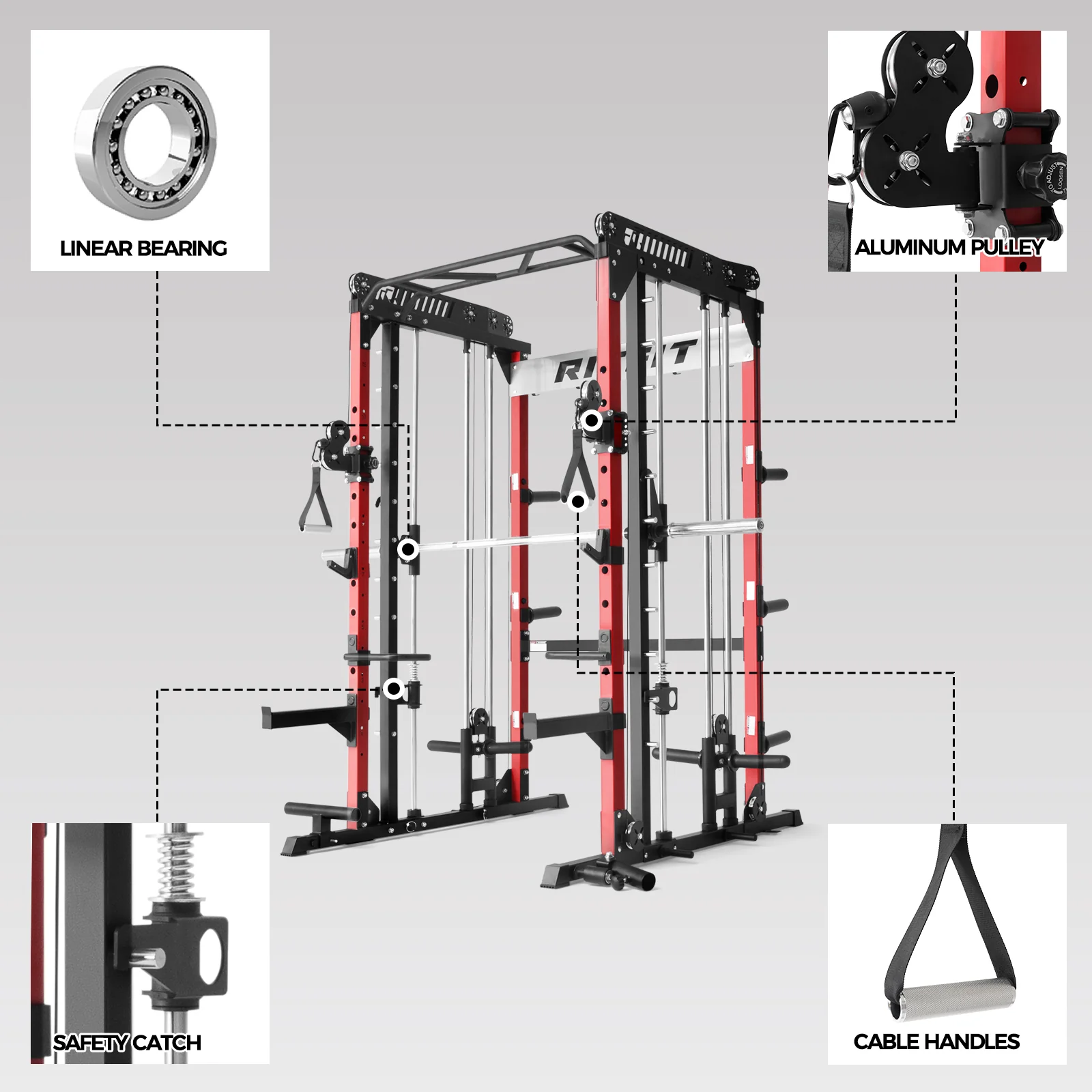 RitFit M1 PRO Smith Machine Home Gym Package Comprehensive All-In-One Workout System - Image 8