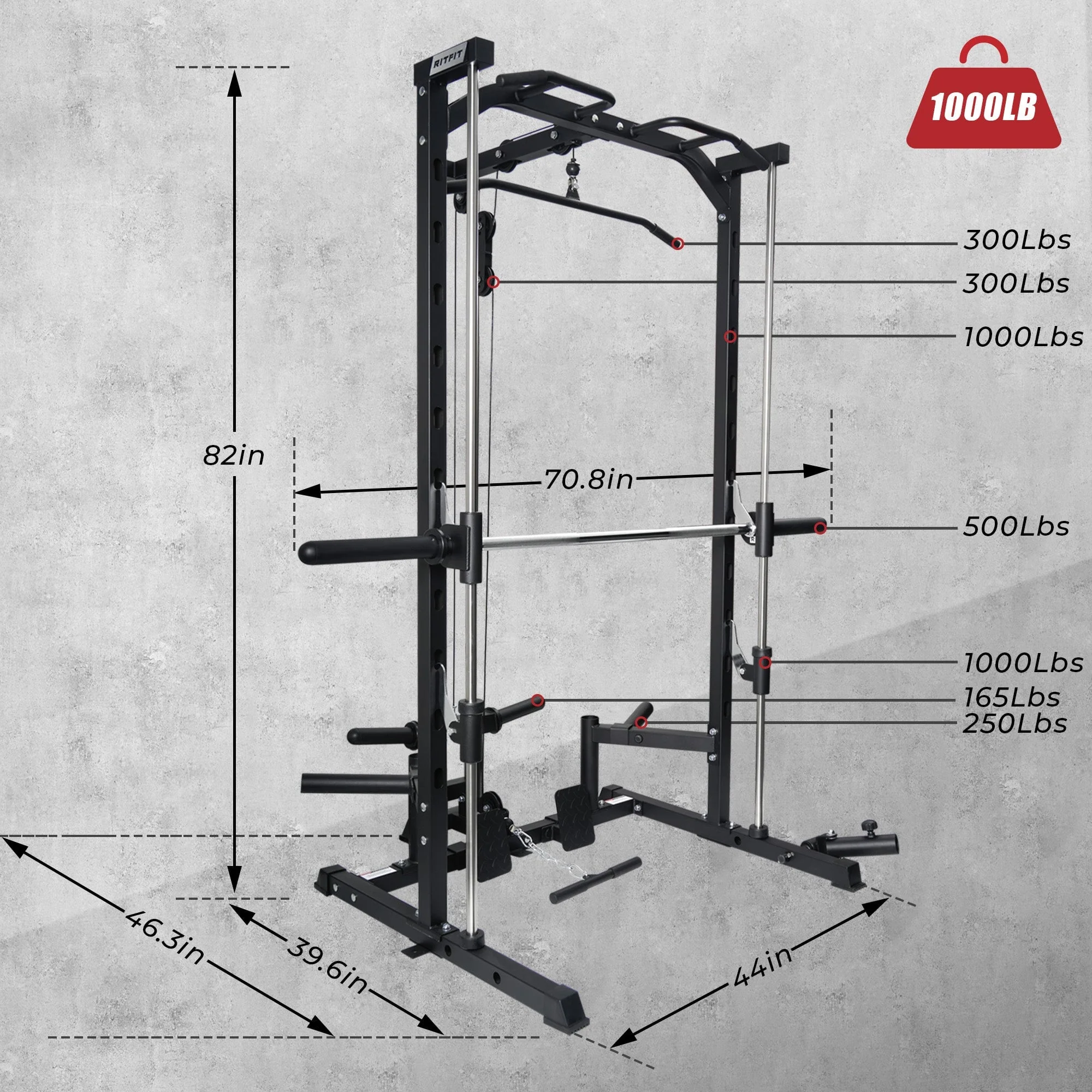 RitFit PSR05 2.0 Smith Machine Home Gym Package - Image 5