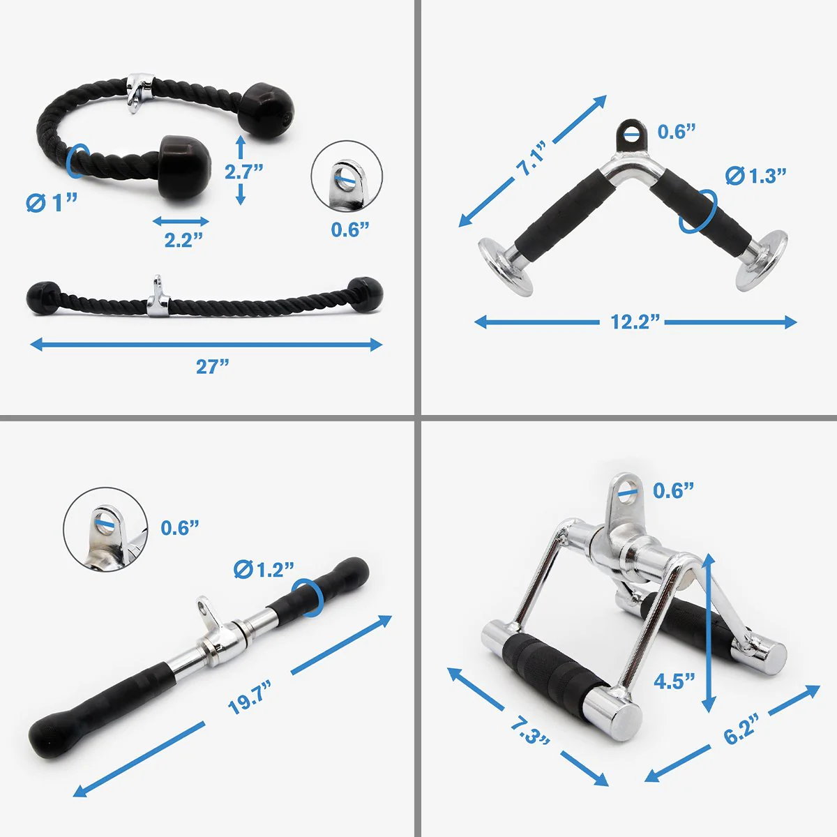 RitFit Lat Pulldown Attachments Cable Machine Attachments Bundles - Image 3