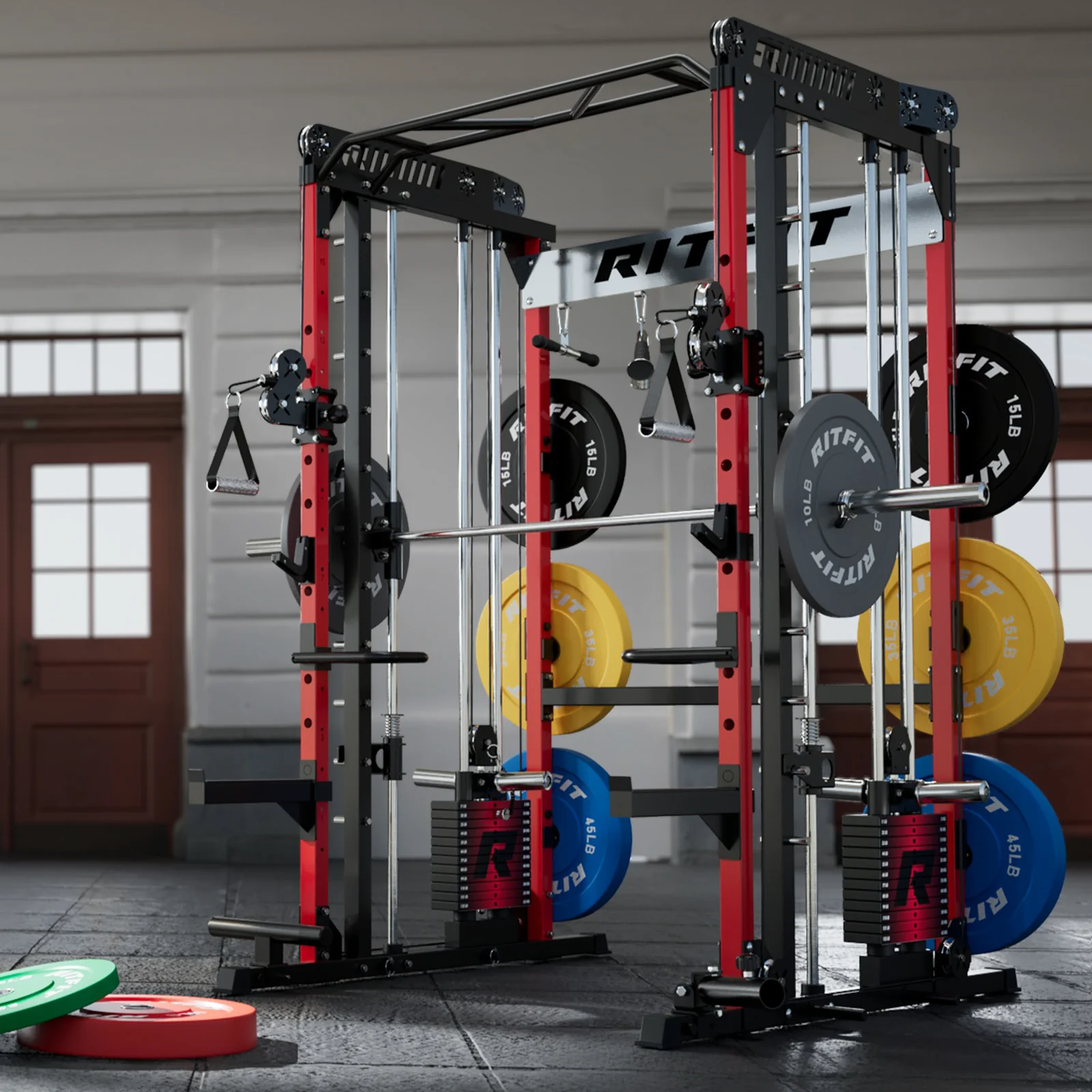 RitFit M1 PRO Smith Machine Weight Stack Home Gym Package - Image 13