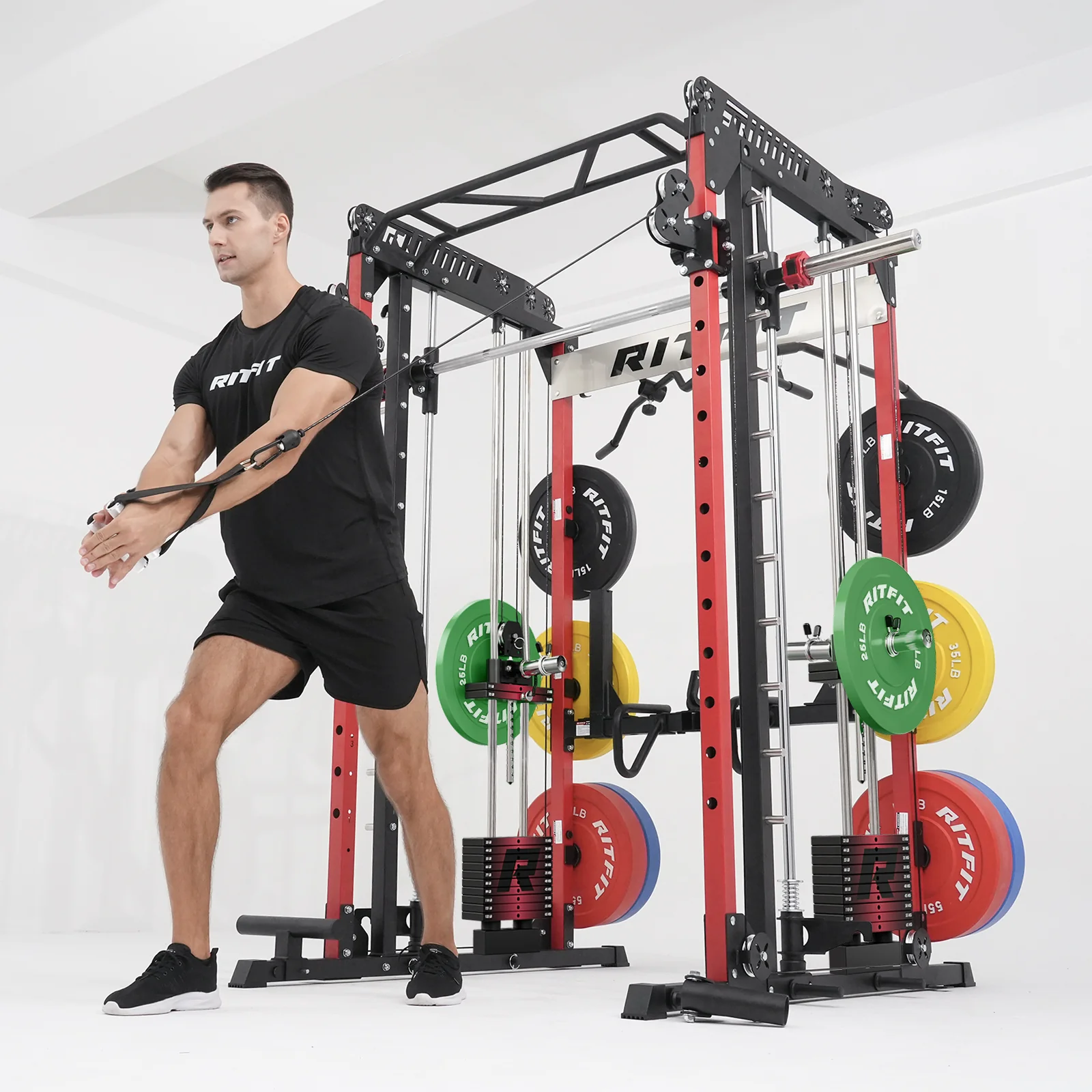 RitFit M1 PRO Smith Machine Weight Stack Home Gym Package - Image 14