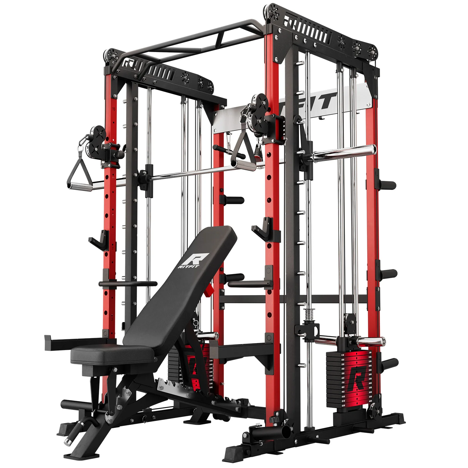 RitFit M1 PRO Smith Machine Weight Stack Home Gym Package - Image 22