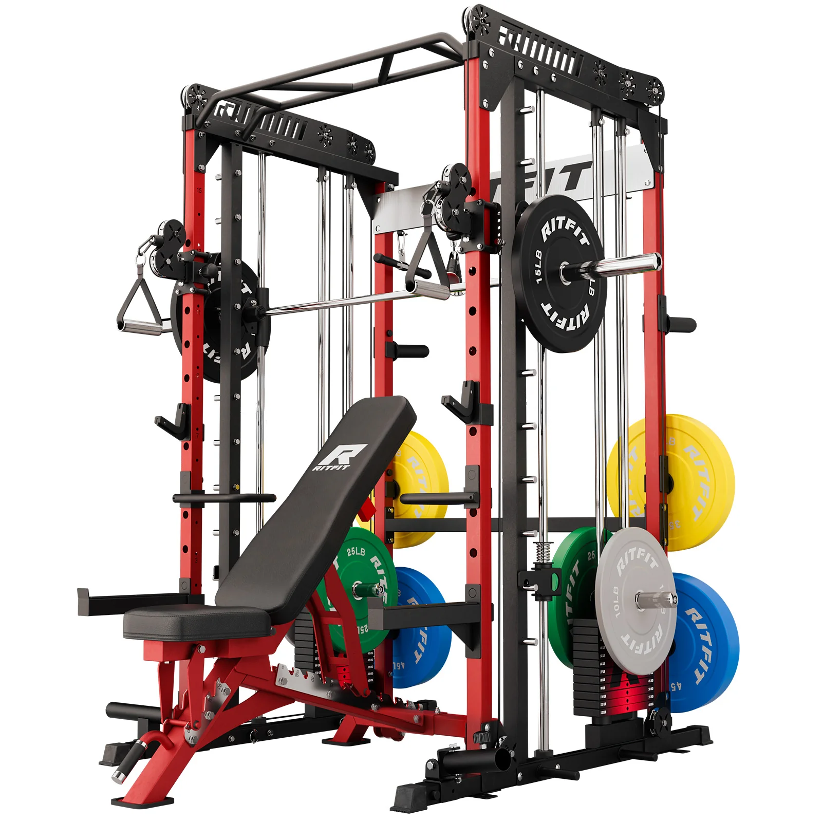RitFit M1 PRO Smith Machine Weight Stack Home Gym Package - Image 25