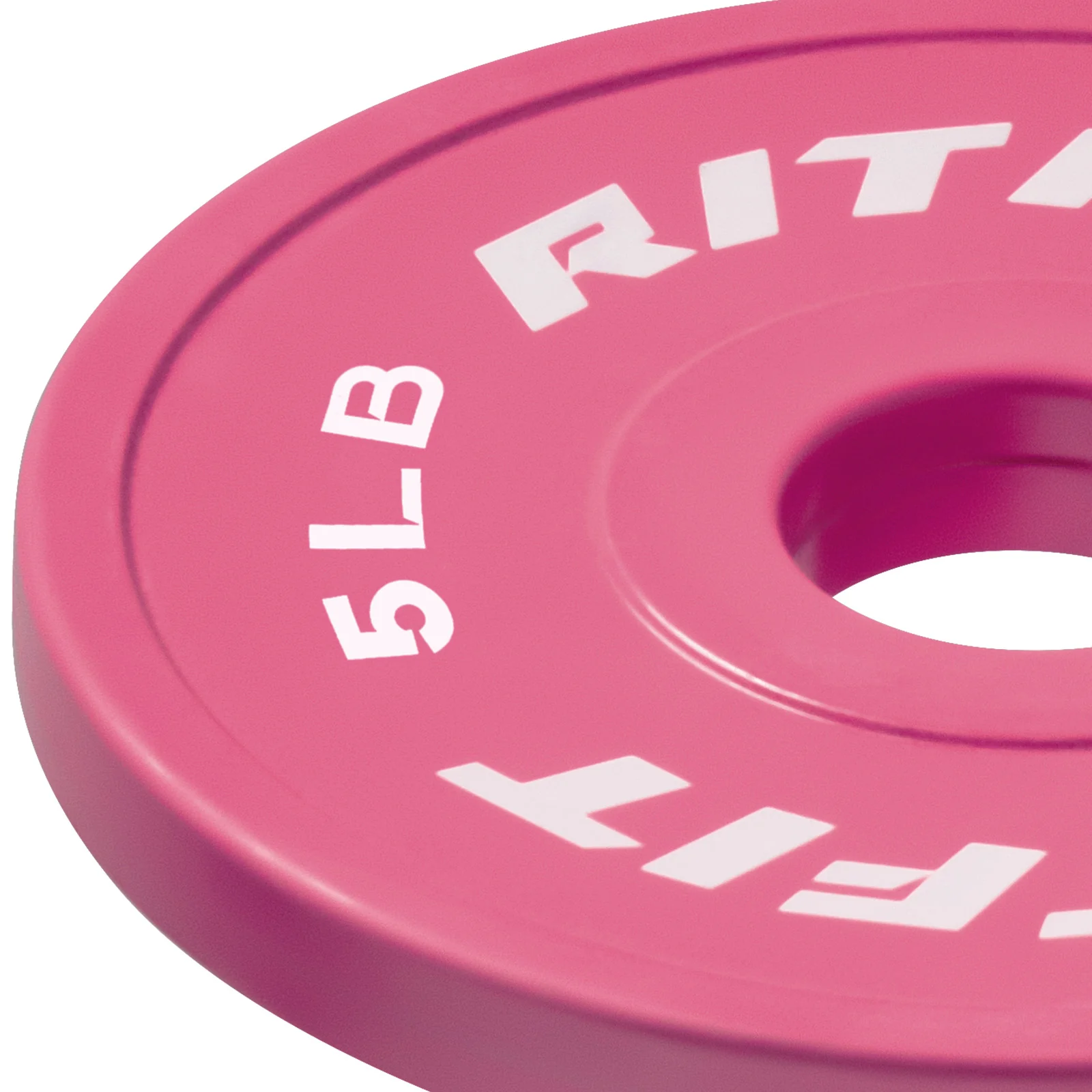 RitFit Mini Rubber Pink Weight Plates Standard Set - Image 4