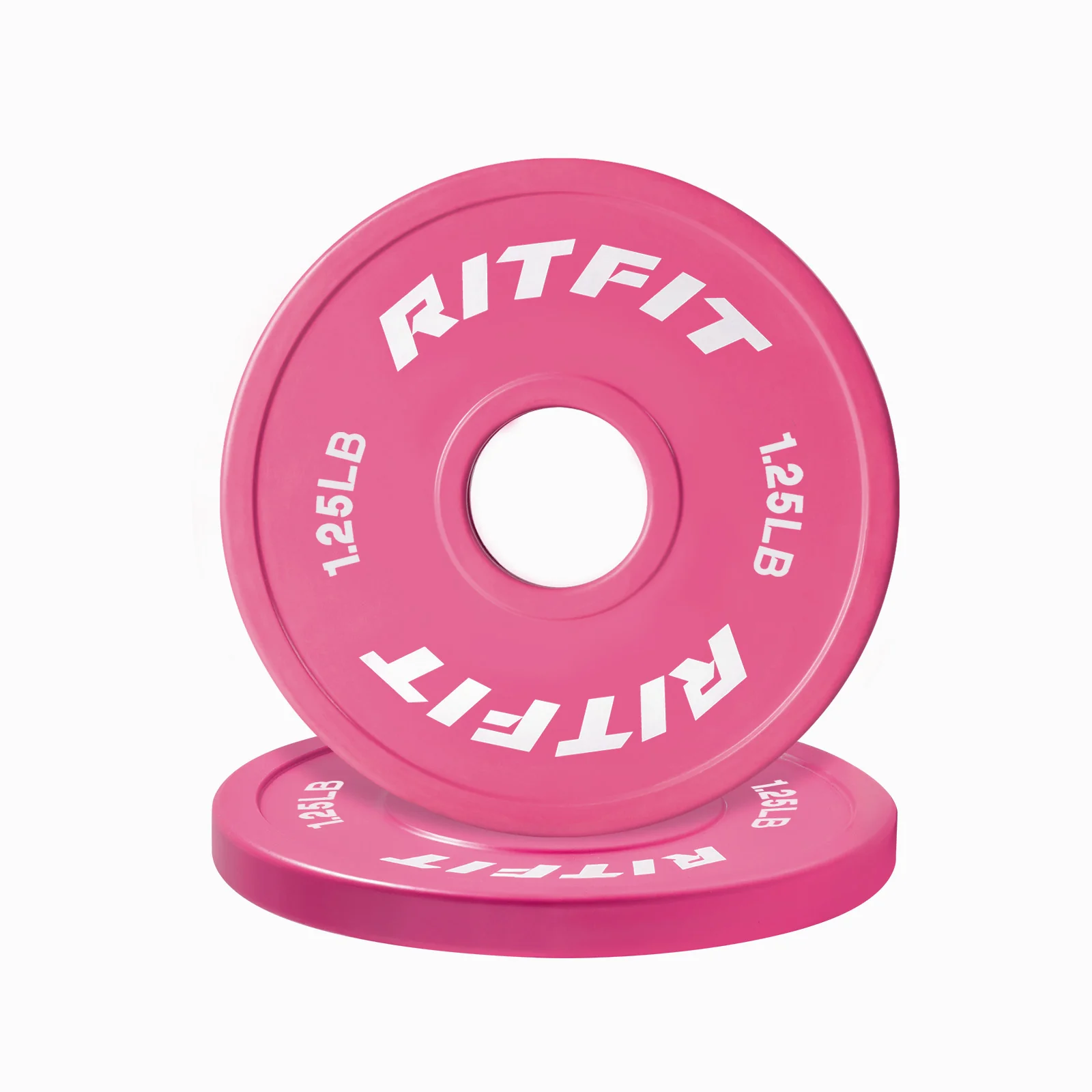 RitFit Mini Rubber Pink Weight Plates Standard Set - Image 5