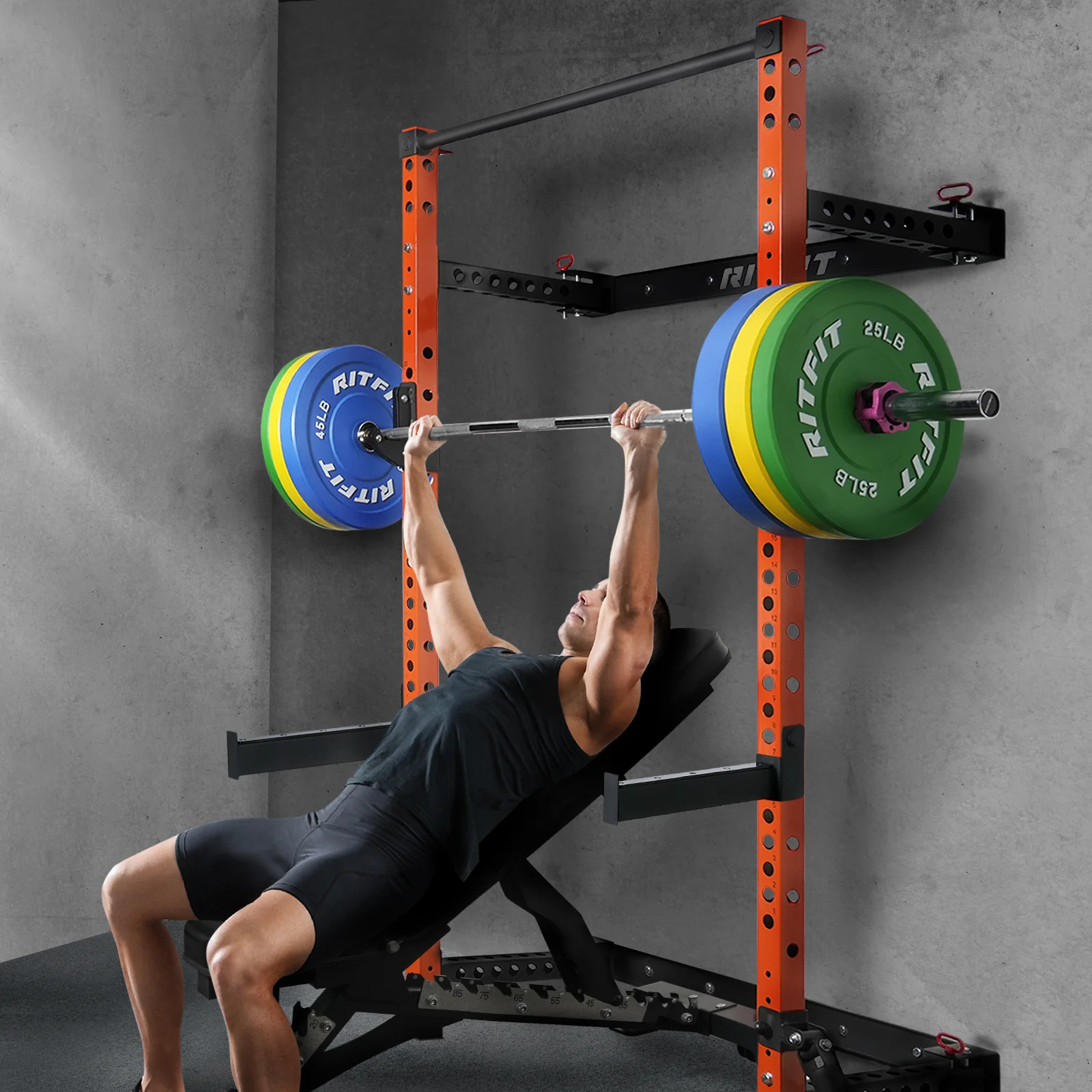 RitFit PWM02 Multi-Functional Folding Squat Rack - Image 2