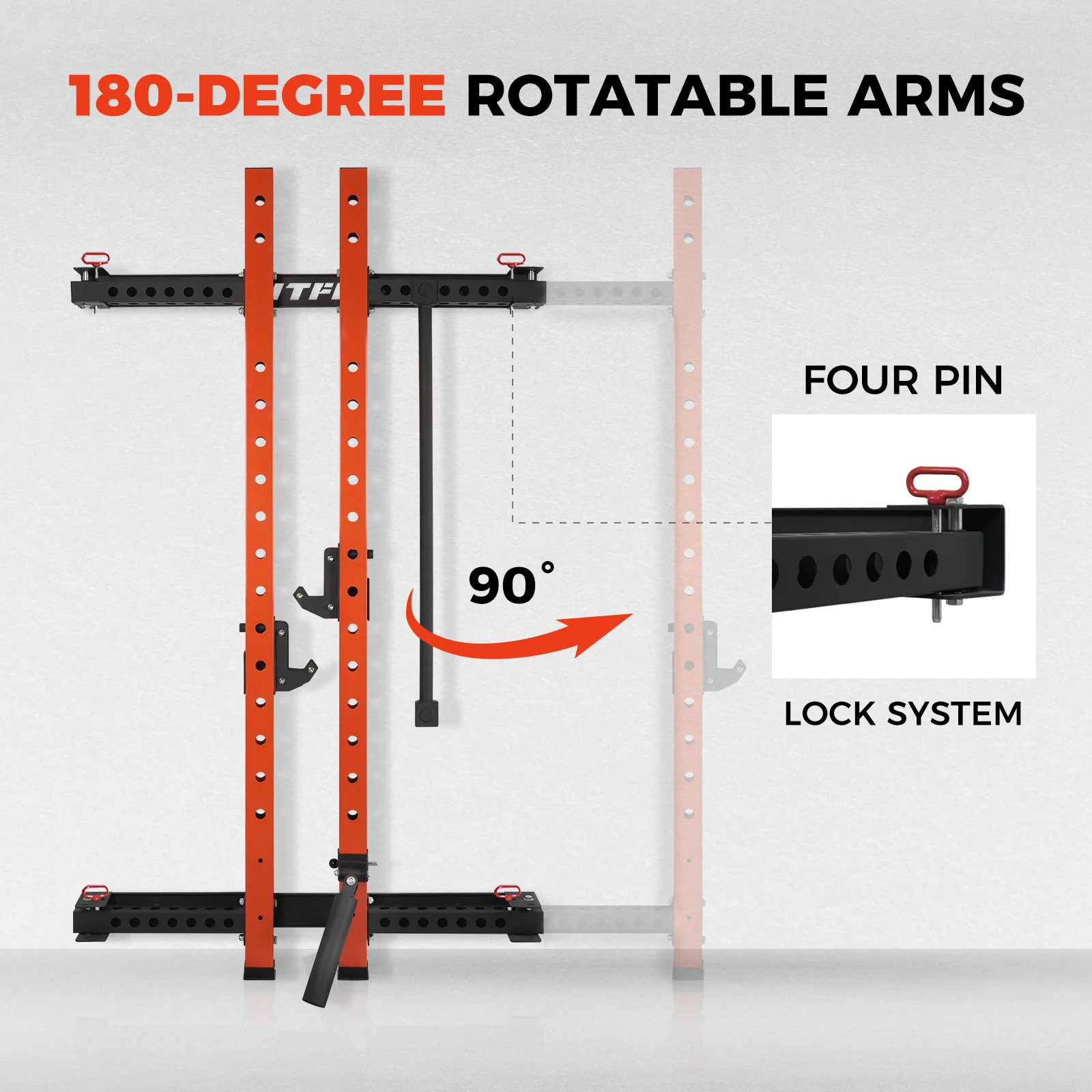 RitFit PWM02 Multi-Functional Folding Squat Rack - Image 3