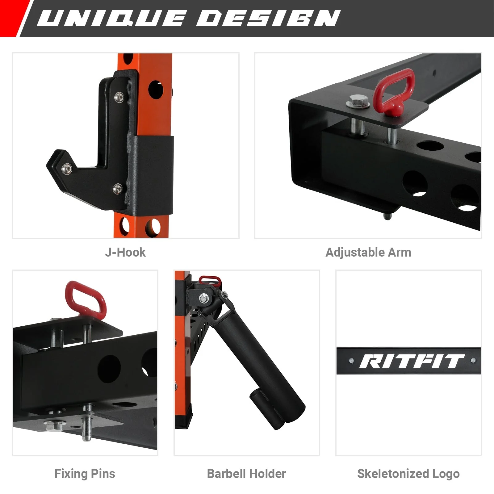 RitFit PWM02 Multi-Functional Folding Squat Rack - Image 5