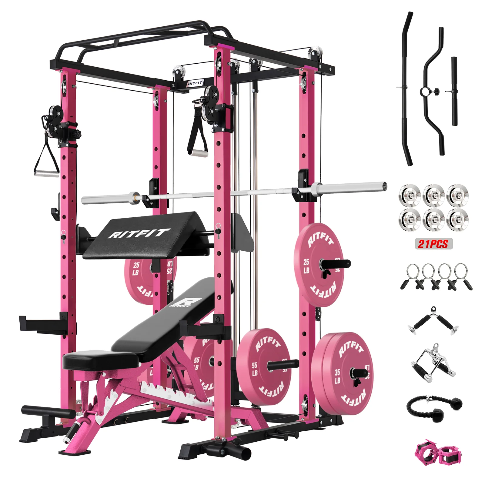 RitFit P3 Power Cage 1200lbs Home Gym Package - Image 25