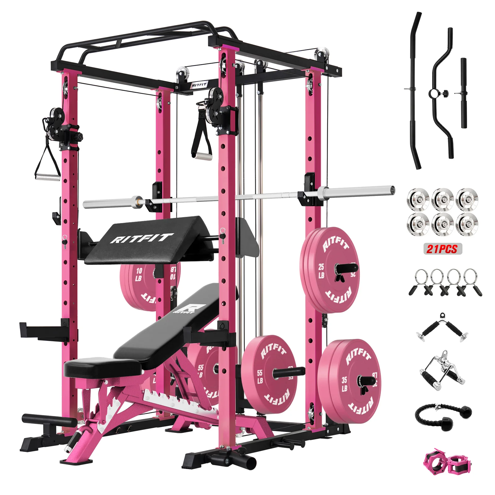 RitFit P3 Power Cage 1200lbs Home Gym Package - Image 26