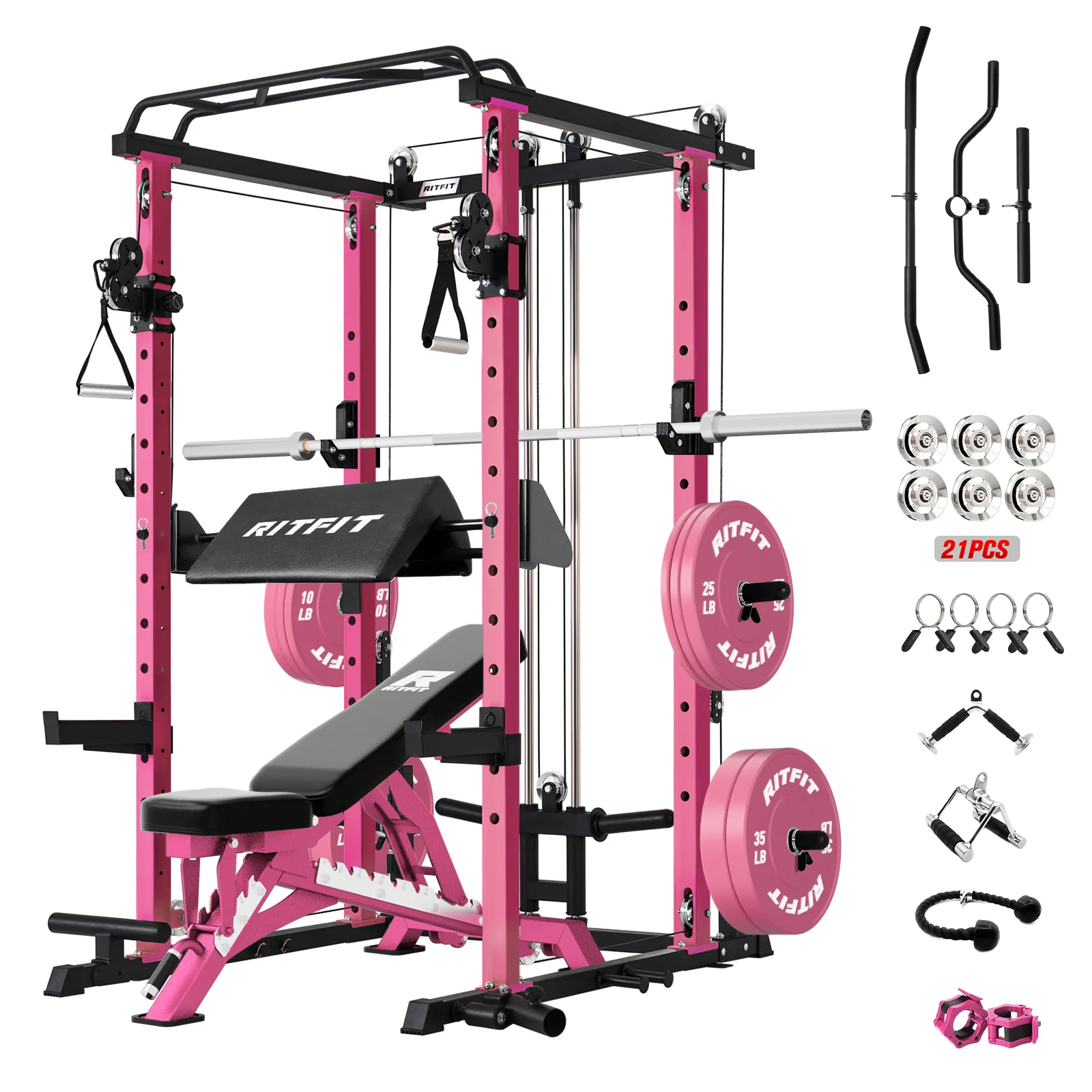 RitFit P3 Power Cage 1200lbs Home Gym Package - Image 24