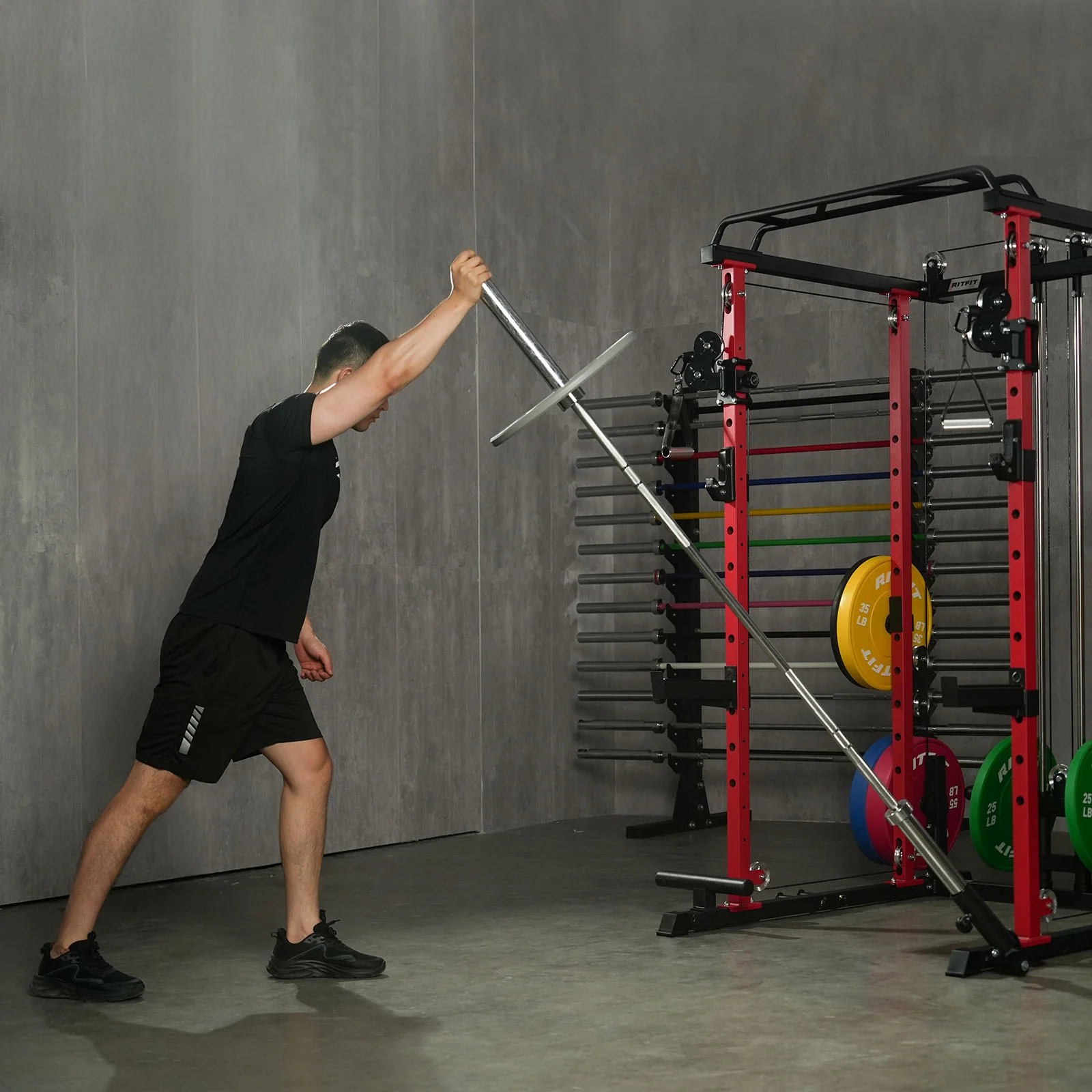 RitFit P3 Power Cage 1200lbs with Smooth Cable System & Aluminum Pulleys - Image 13