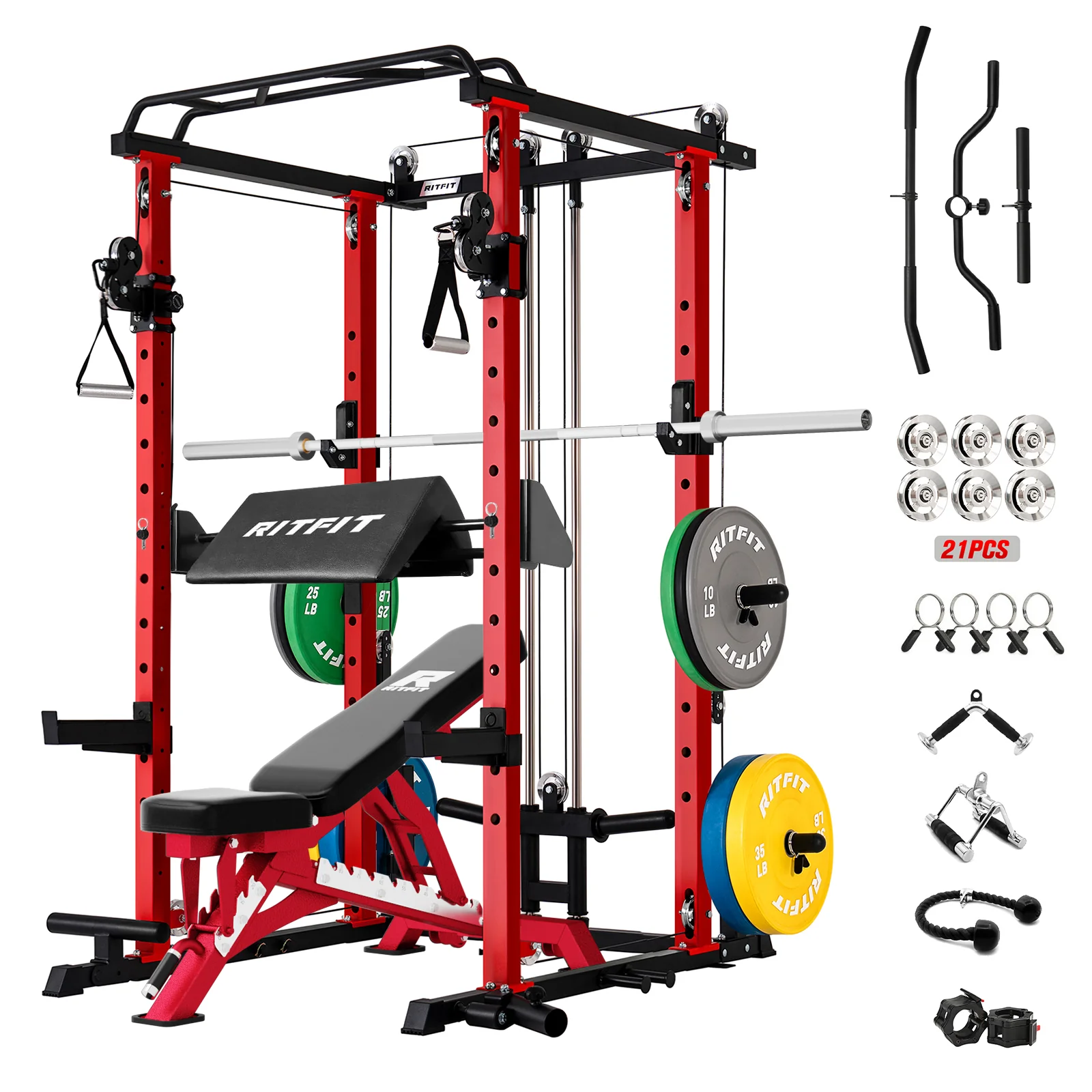 RitFit P3 Power Cage 1200lbs Home Gym Package - Image 5