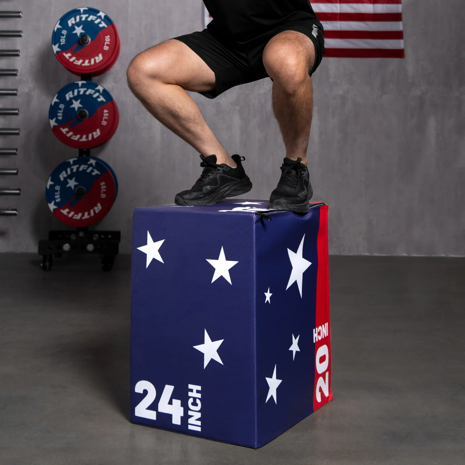 RitFit Patriotic Color 3-in-1 Foam Plyo Box - Image 12