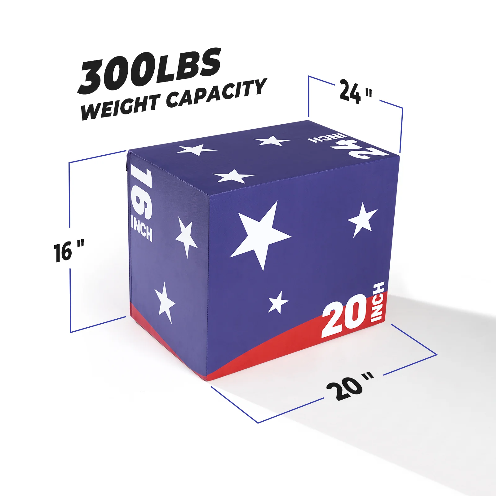 RitFit Patriotic Color 3-in-1 Foam Plyo Box - Image 6