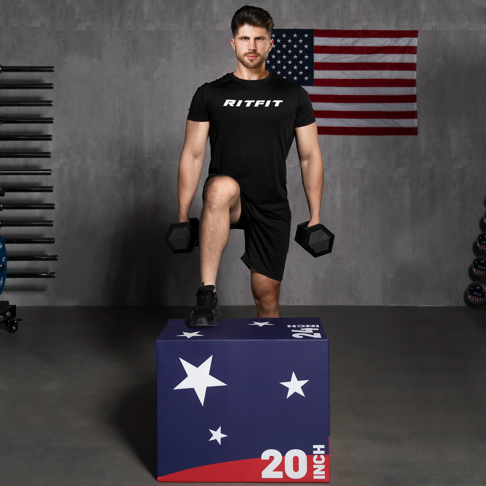RitFit Patriotic Color 3-in-1 Foam Plyo Box - Image 9
