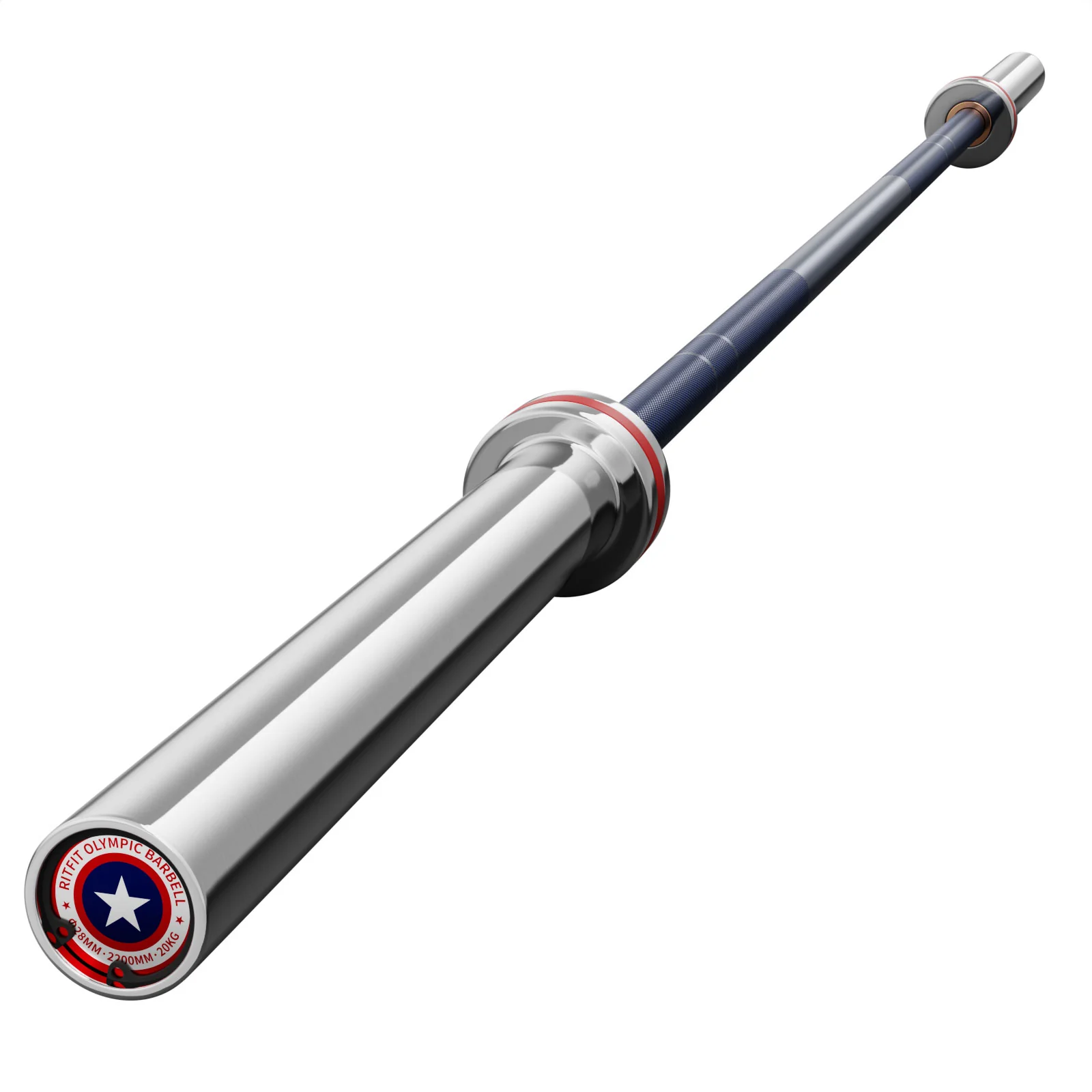 RitFit Patriotic Star Olympic Bar 20KG - Image 11
