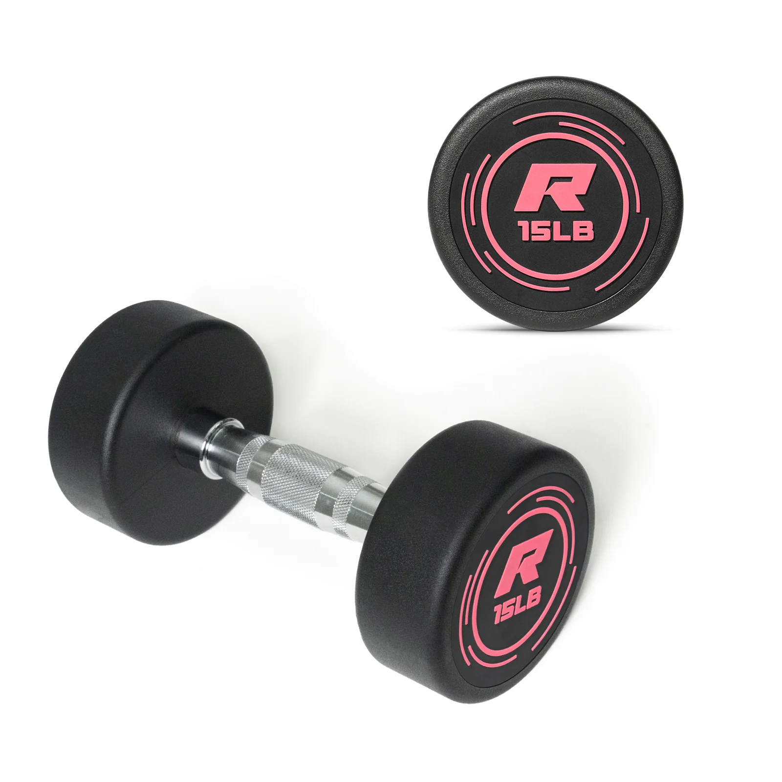 RitFit Pink PVC-Coated Round Dumbbells in Pairs - Image 13