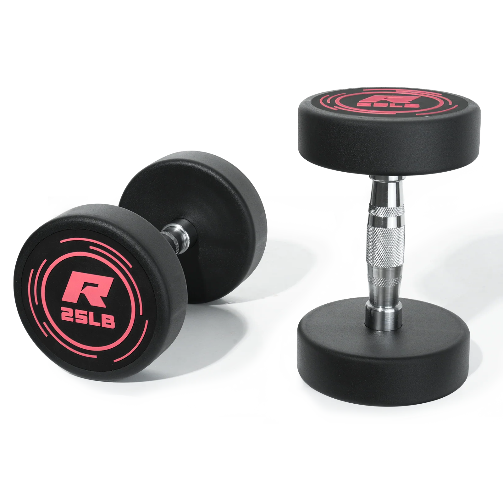 RitFit Pink PVC-Coated Round Dumbbells in Pairs - Image 3
