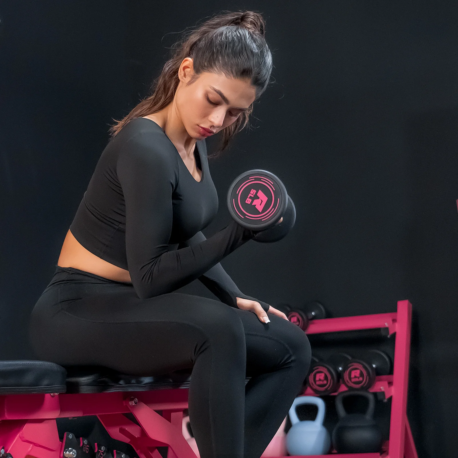 RitFit Pink PVC-Coated Round Dumbbells in Pairs - Image 8